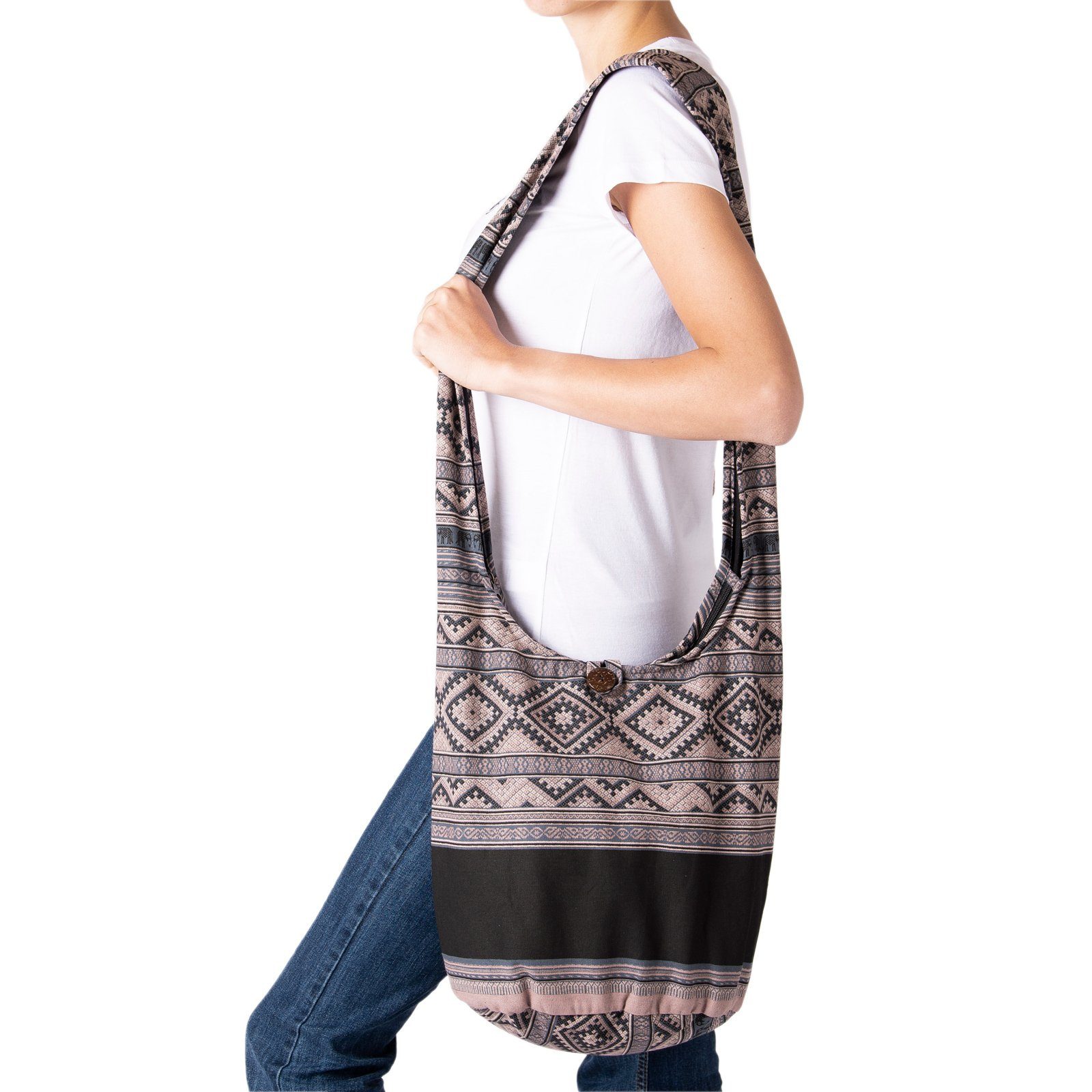 Baumwolle Größen, grauton Schultertasche Strandtasche Wickeltasche geeignet Elefant aus Handtasche in Schulterbeutel oder Umhängetasche Beuteltasche PANASIAM 100% 2 als