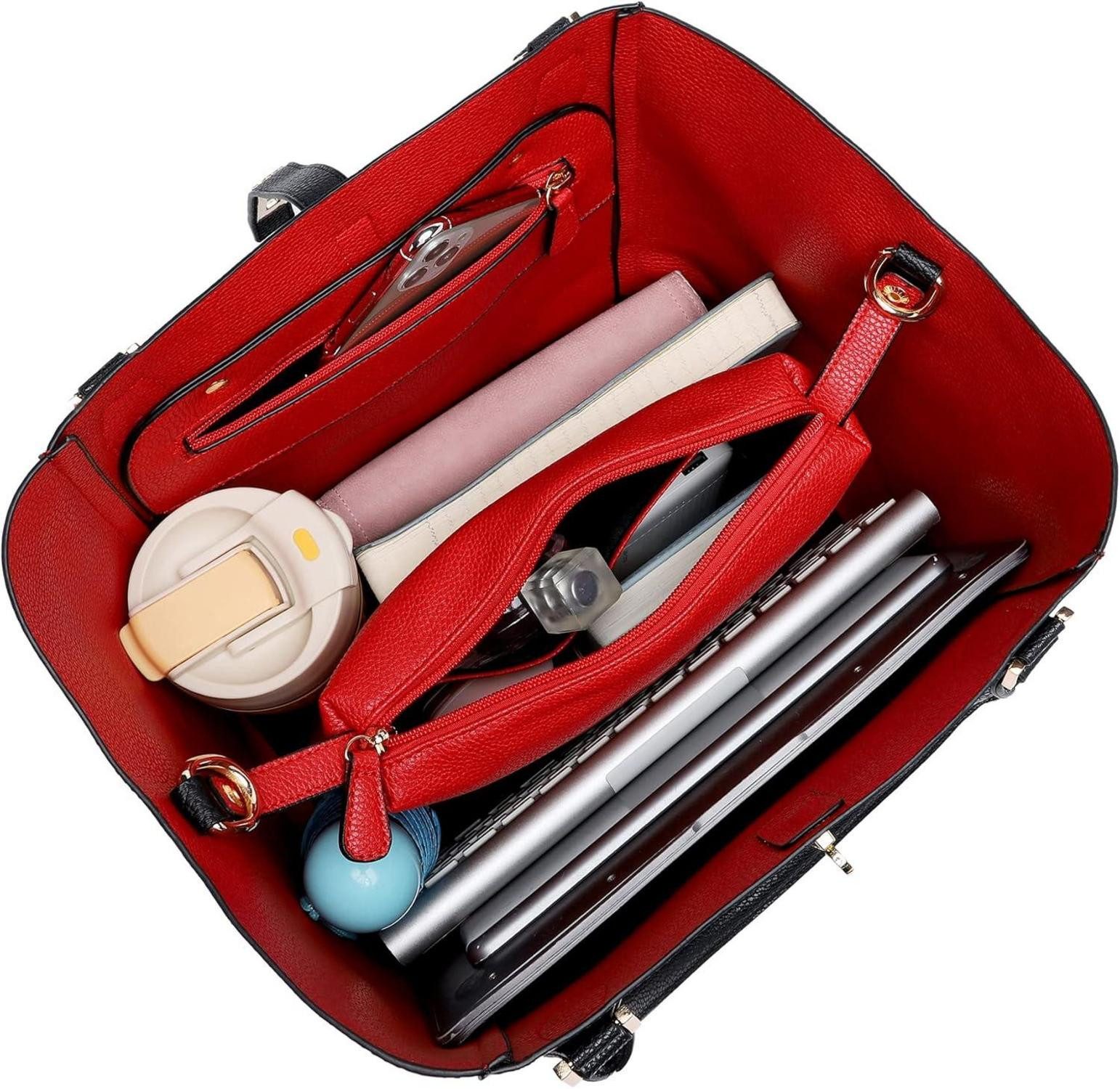 LuxusKollektion Henkeltasche Damen Henkeltasche Leder Groß Shopper Schultertasche Schwarz