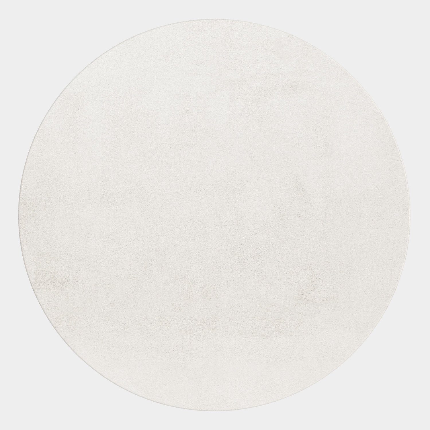 Stilvoll Günstig Hochflor-Teppich für Wohnzimmer und Schlafzimmer Unicolor - Einfarbig, Rund, Höhe: 20 mm
