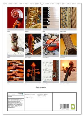 CALVENDO Wandkalender Instrumente - Musikalisch durch das Jahr (Premium, hochwertiger DIN A2 Wandkalender 2023, Kunstdruck in Hochglanz)