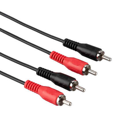 Hama 10m Cinch-Kabel Audio Anschlusskabel Audio-Kabel, Cinch, Audio (1000 cm), 2x RCA-Stecker Stereo RCA HiFi Chinch