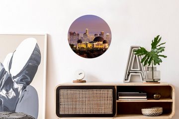 MuchoWow Gemälde Los Angeles - Skyline - Architektur, (1 St), Kreis Wanddekoration Forex, Rundes Wandbild, Wohnzimmer, 30x30 cm