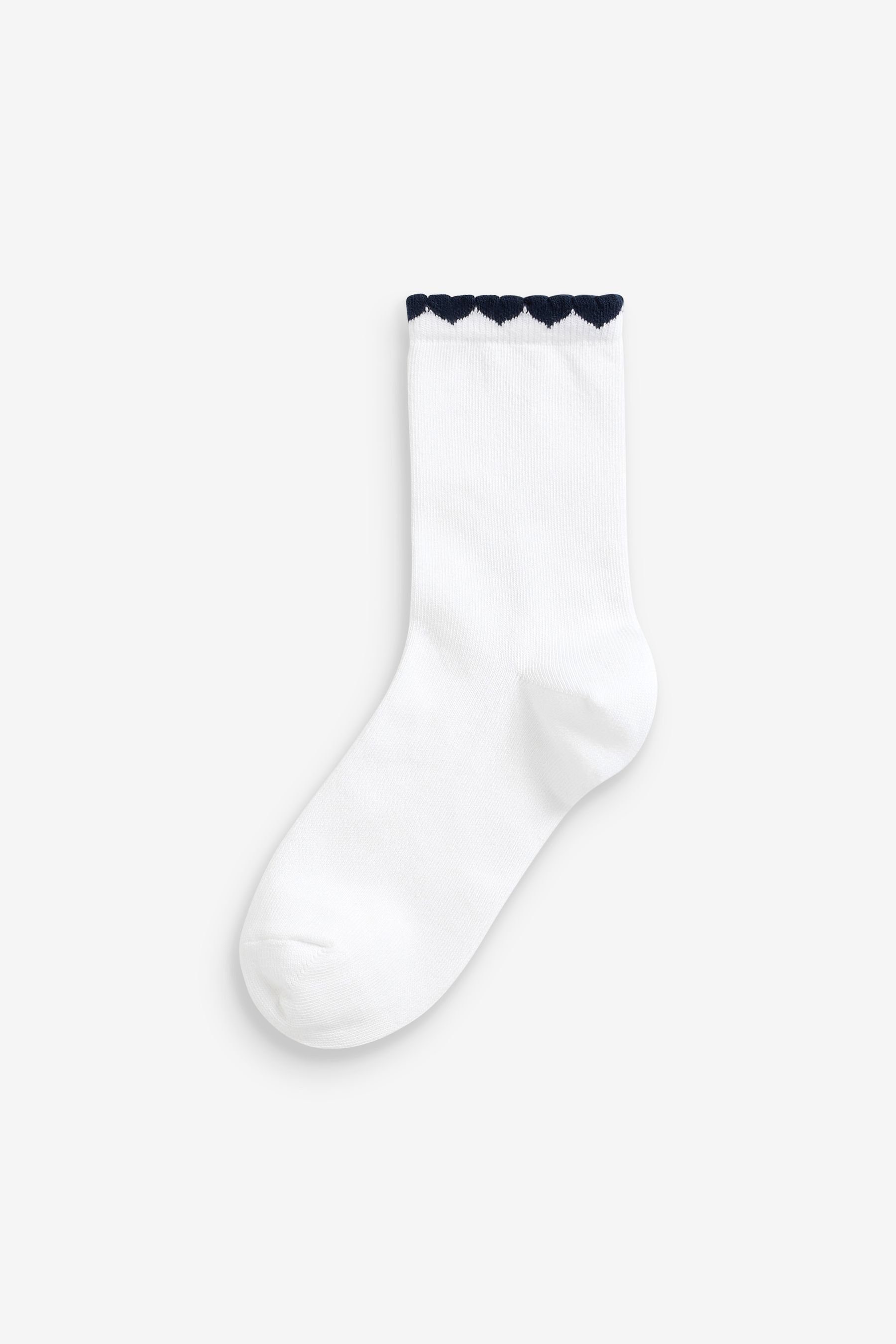 5 Vichykaro-Söckchen Kurzsocken Navy mit Next (5-Paar) hohem x Baumwollanteil