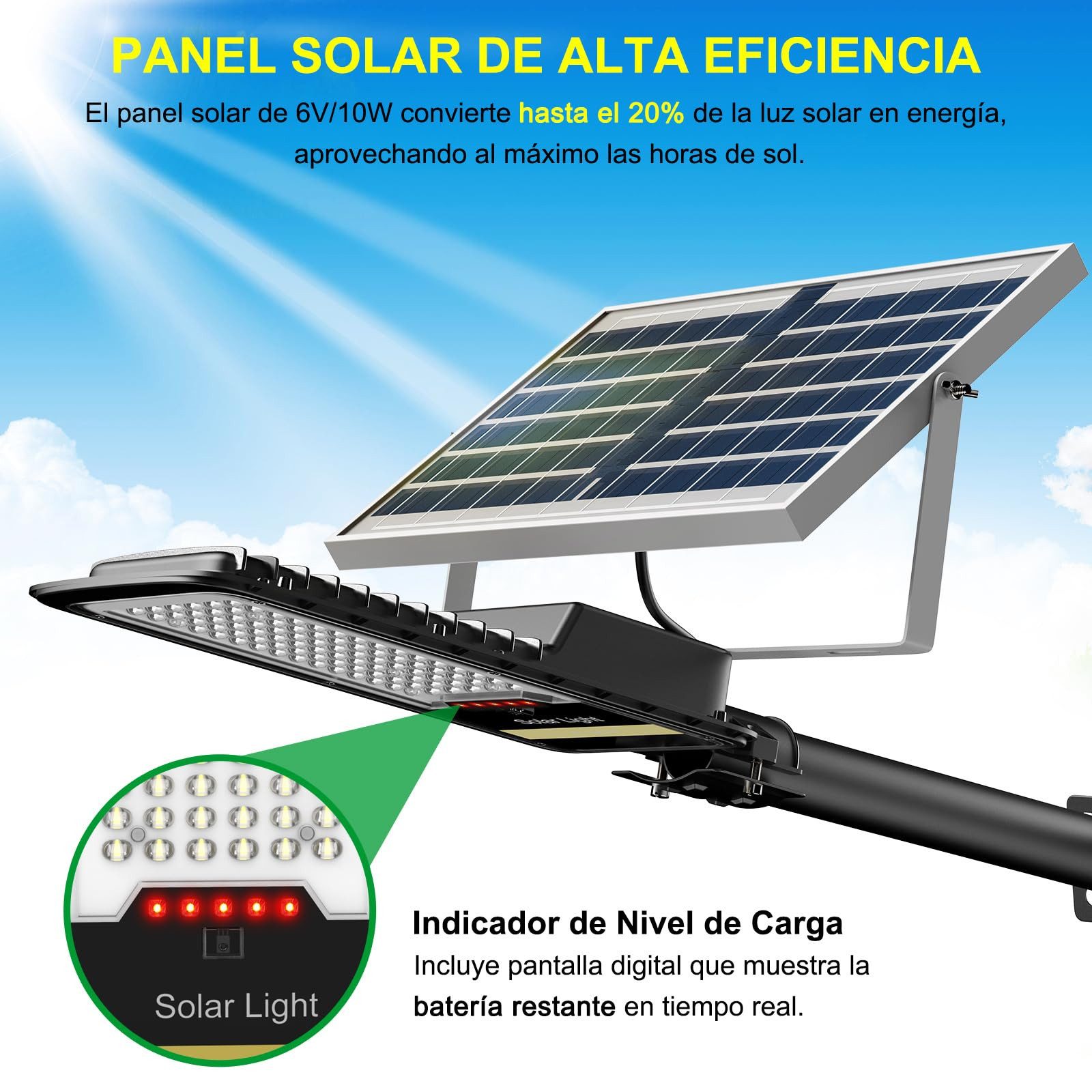 YI LED Solarleuchte LED Solar-Straßenlaternen,IP67wasserdicht,mit Fernbedie günstig online kaufen
