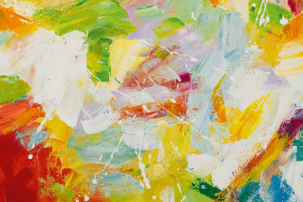 ArtUniverse Gemälde Farbspektakel als Triptychon 82x167 cm, Abstrakt