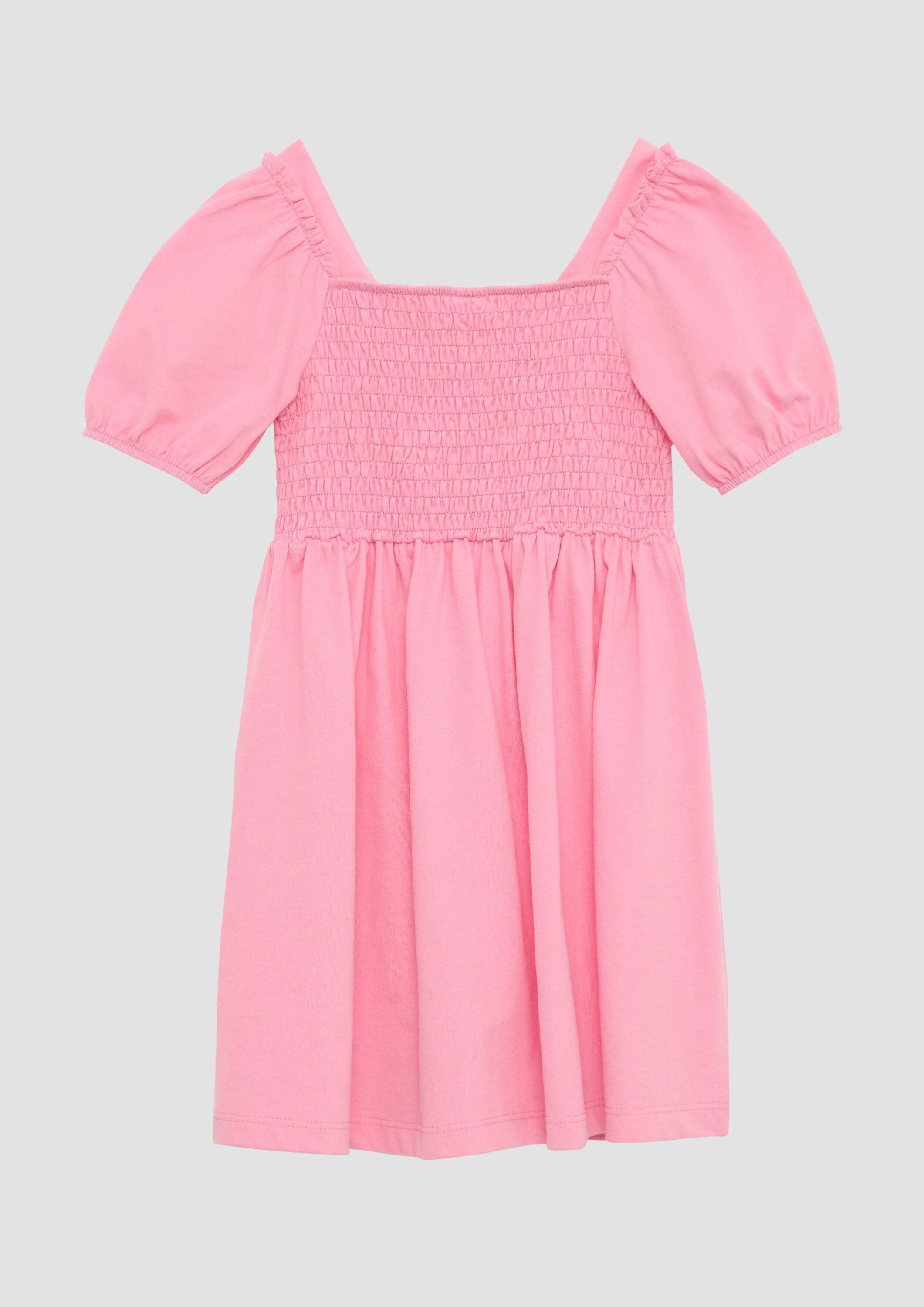 s.Oliver Minikleid Kleid Kurzes Kleid mit Glitzerprint und Smok-Detail – Bild 2 von 5