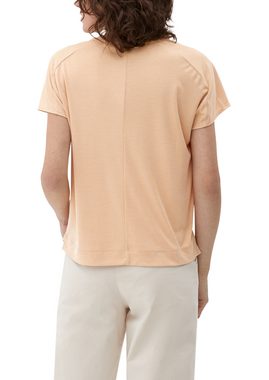 s.Oliver Kurzarmshirt Shirt mit Rippstruktur Ziernaht