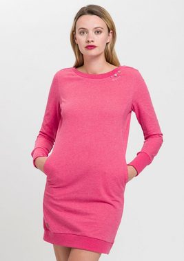 Ragwear Sweatkleid MENITA O mit veganer 3 Knopf-Applikation