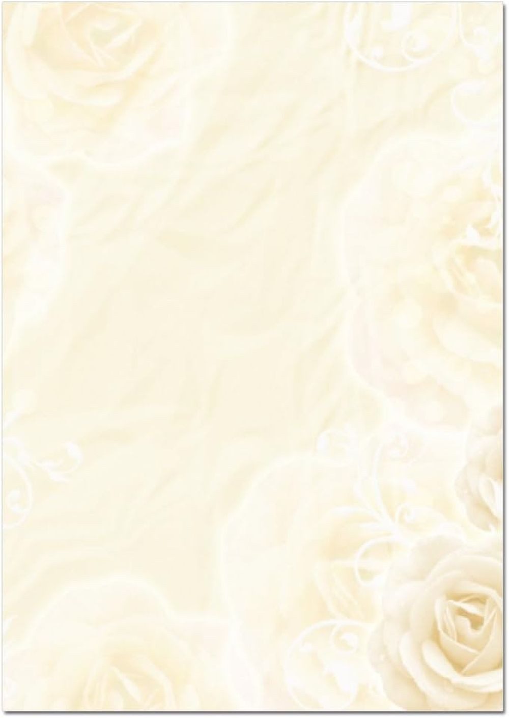 Briefpapier Motivpapier Sträuße aus Rosen DIN A4, gut beschreibbar