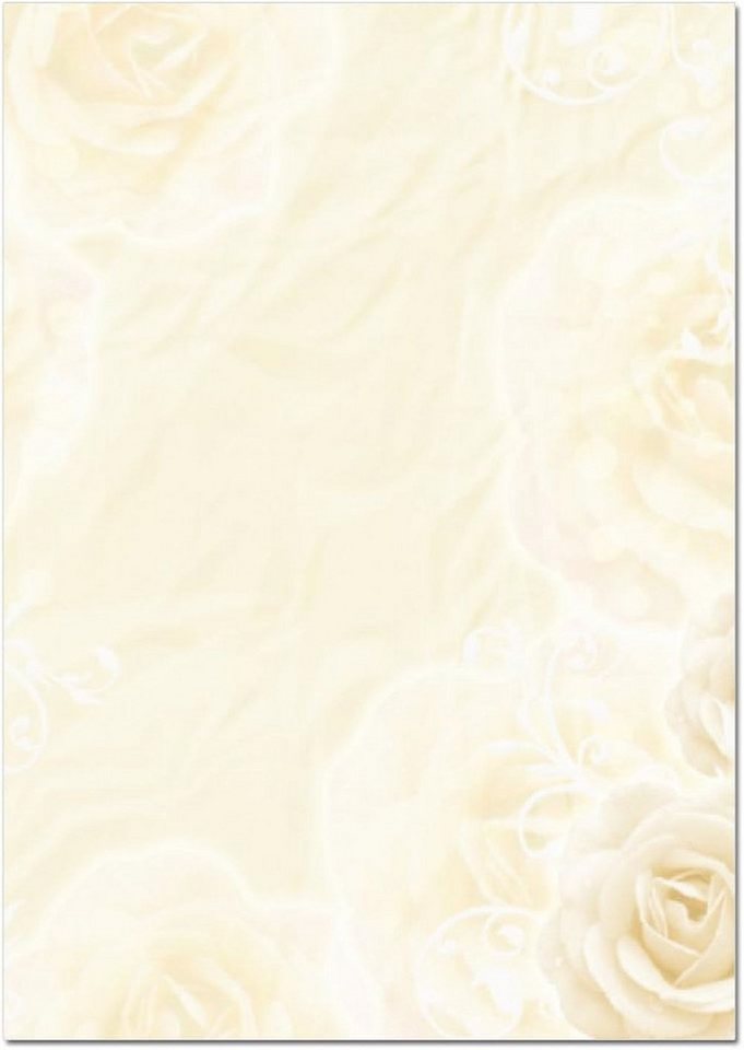 LYSCO Briefpapier Motivpapier Sträuße aus Rosen DIN A4, gut beschreibbar, rosige Atmosphäre, für alle Drucker geeignet.