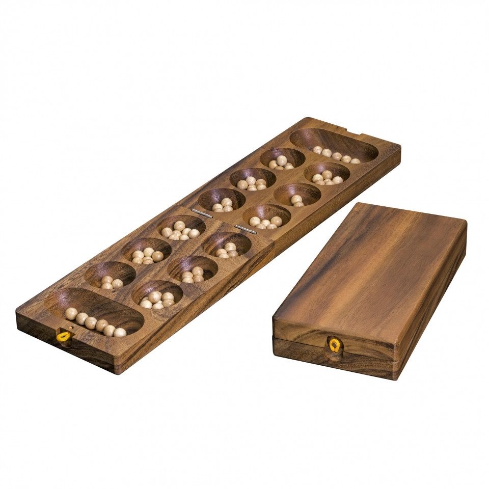 Philos Spiel, Kalaha - Samena-Holz - mit Holzkugeln