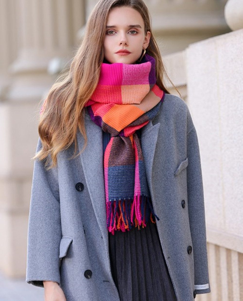 XDeer Modeschal Modeschal Damen Schal,Winter Schal Poncho Karo, Damen Halst günstig online kaufen