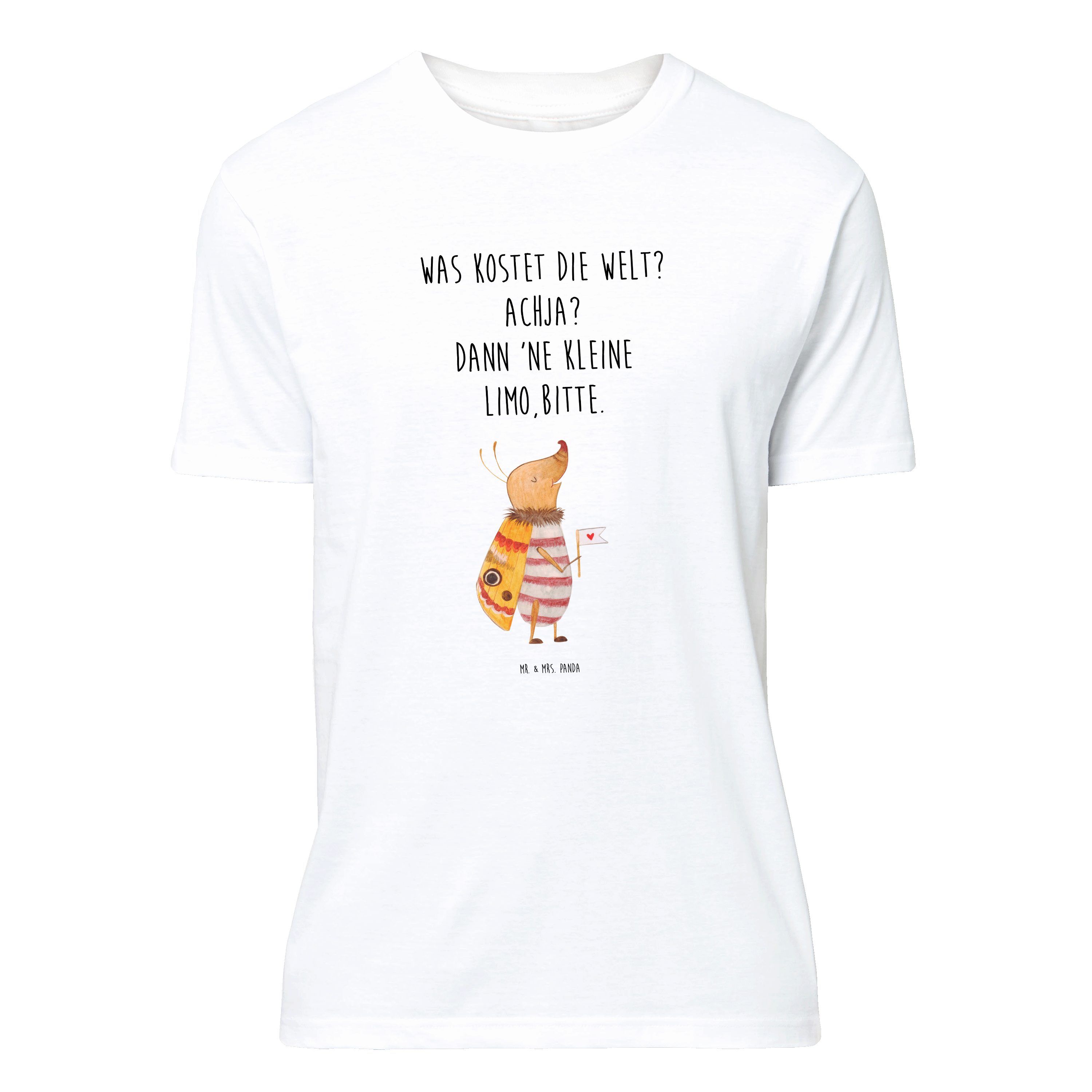 Mr. & Mrs. Panda T-Shirt »Nachtfalter mit Fähnchen - Weiß - Geschenk, süß,  Shirt, süße Tiermotive, Spruch lustig, gute Laune, Unisex, Spruch witzig,  lustige Sprüche, Tiere, S« (1-tlg) online kaufen | OTTO