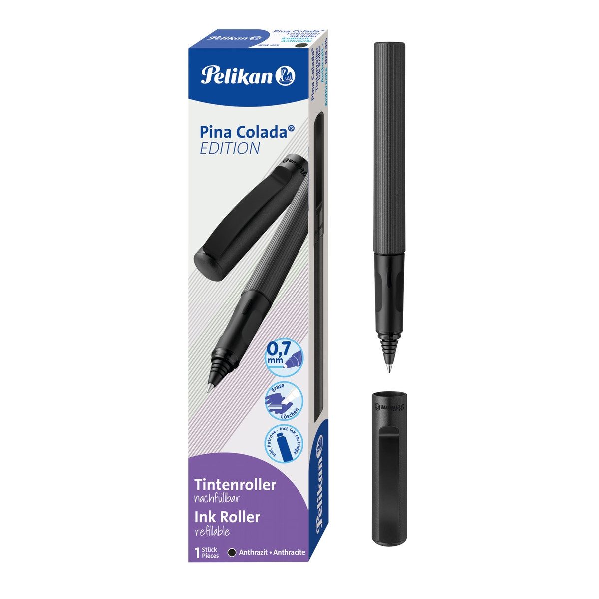 Pelikan Tintenroller Pelikan Tintenroller Pina Colada Edition anthrazit metallic 0,7mm