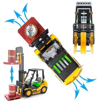 Goods+Gadgets RC-Gabelstapler Ferngesteuerter Stapler (Modellbau, 2,4 GHZ), Hoch-Hubwagen Funk Spielzeug