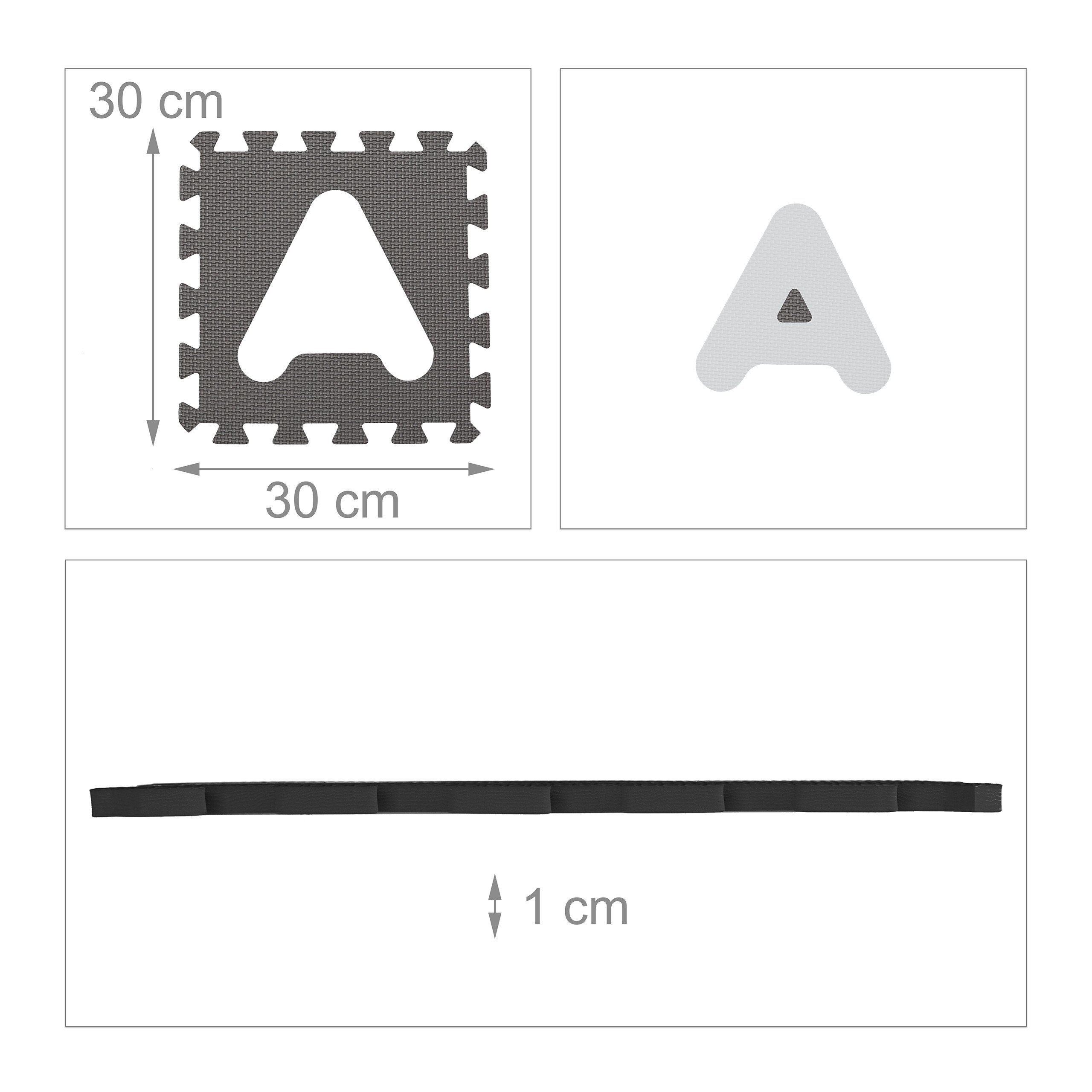 Knorrtoys Puzzlematte Alphabet + Zahlen Grau-weiß - 30x30cm EVA Spielmatten