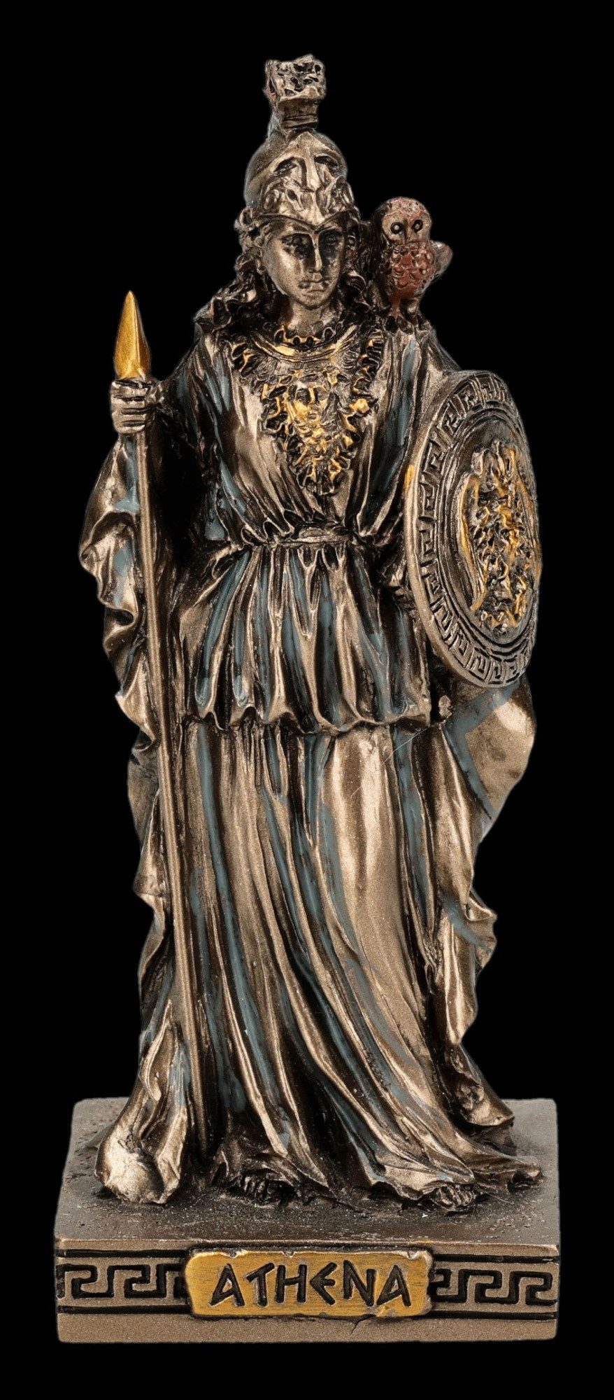 Figuren Shop GmbH Dekofigur Athene Figur – Göttin der Weisheit Miniatur Statue Veronese 9 cm Deko