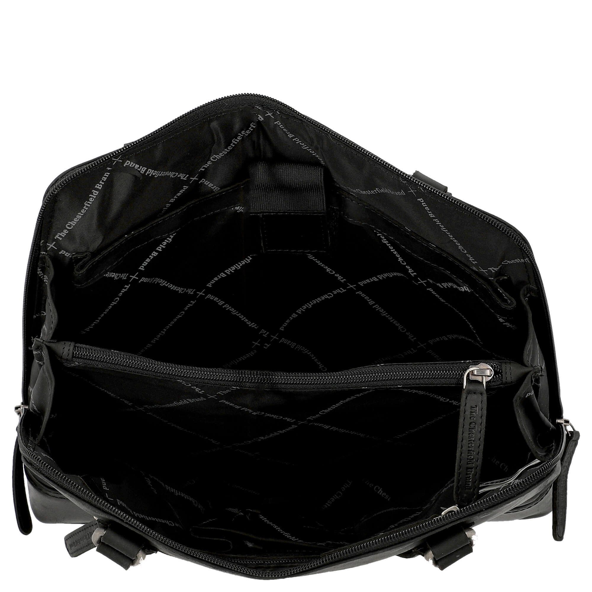 - The cm Brand Handtasche 35 Leder Chesterfield black (1-tlg) Handtasche Manon