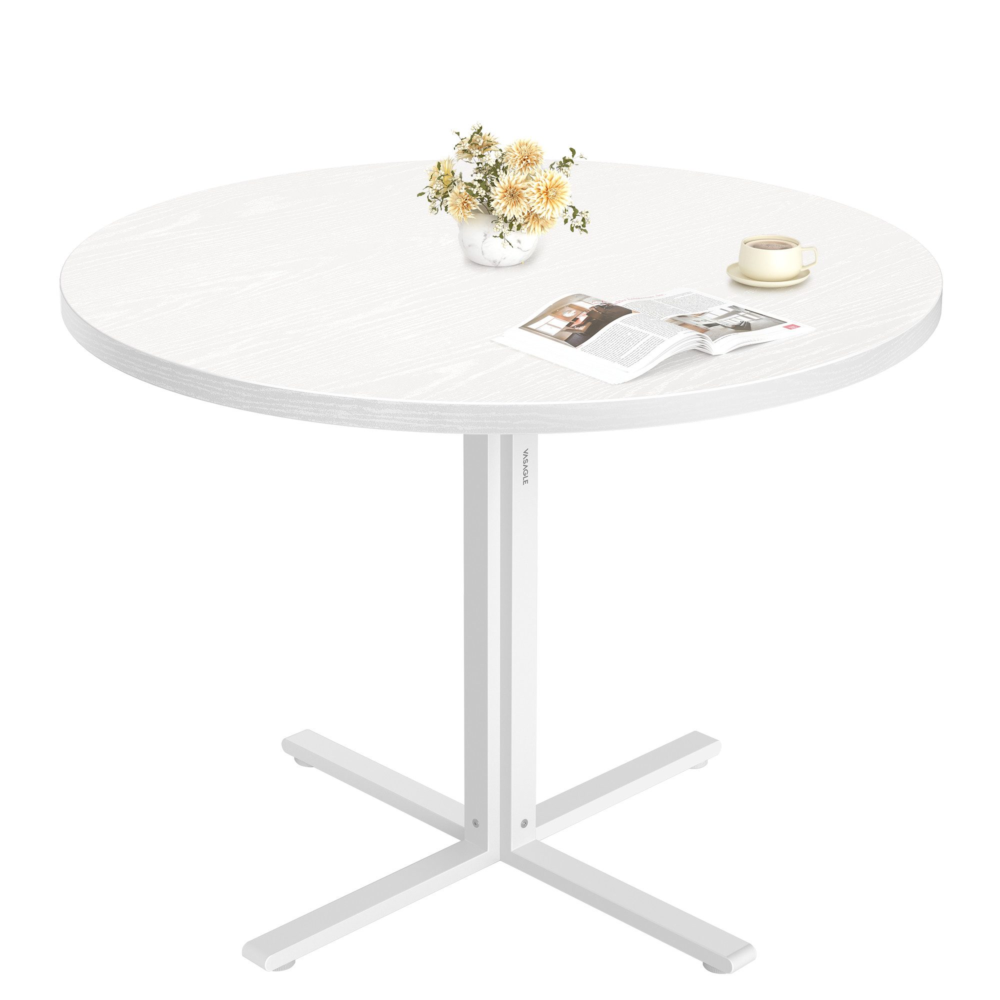 VASAGLE Esstisch, Esstisch rund, Esszimmertisch,Landhausstil,Wasserresisten günstig online kaufen