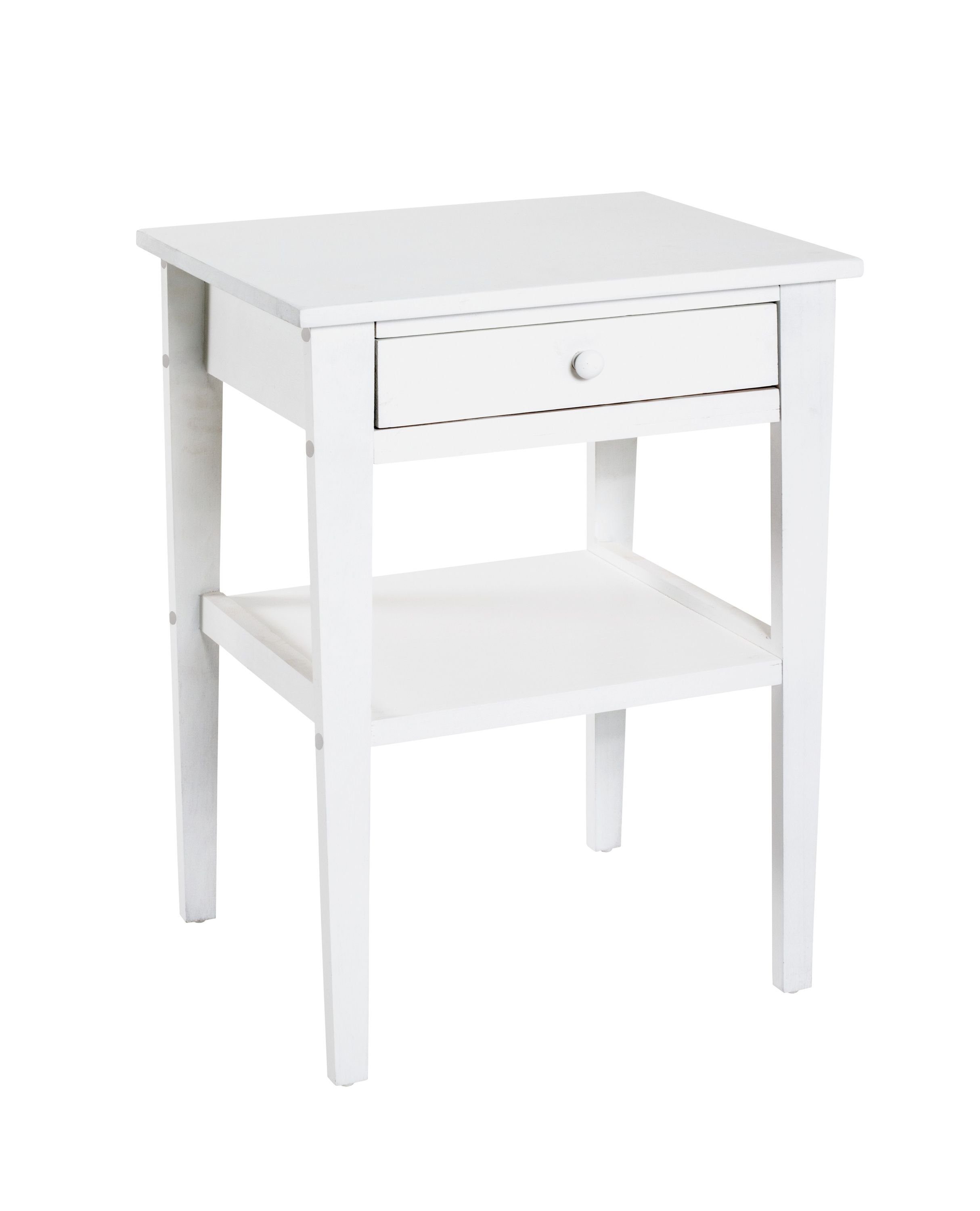 HAKU Beistelltisch Beistelltisch, HAKU Möbel Beistelltisch (BHT 46x60x35 cm) BHT 46x60x35 cm weiß