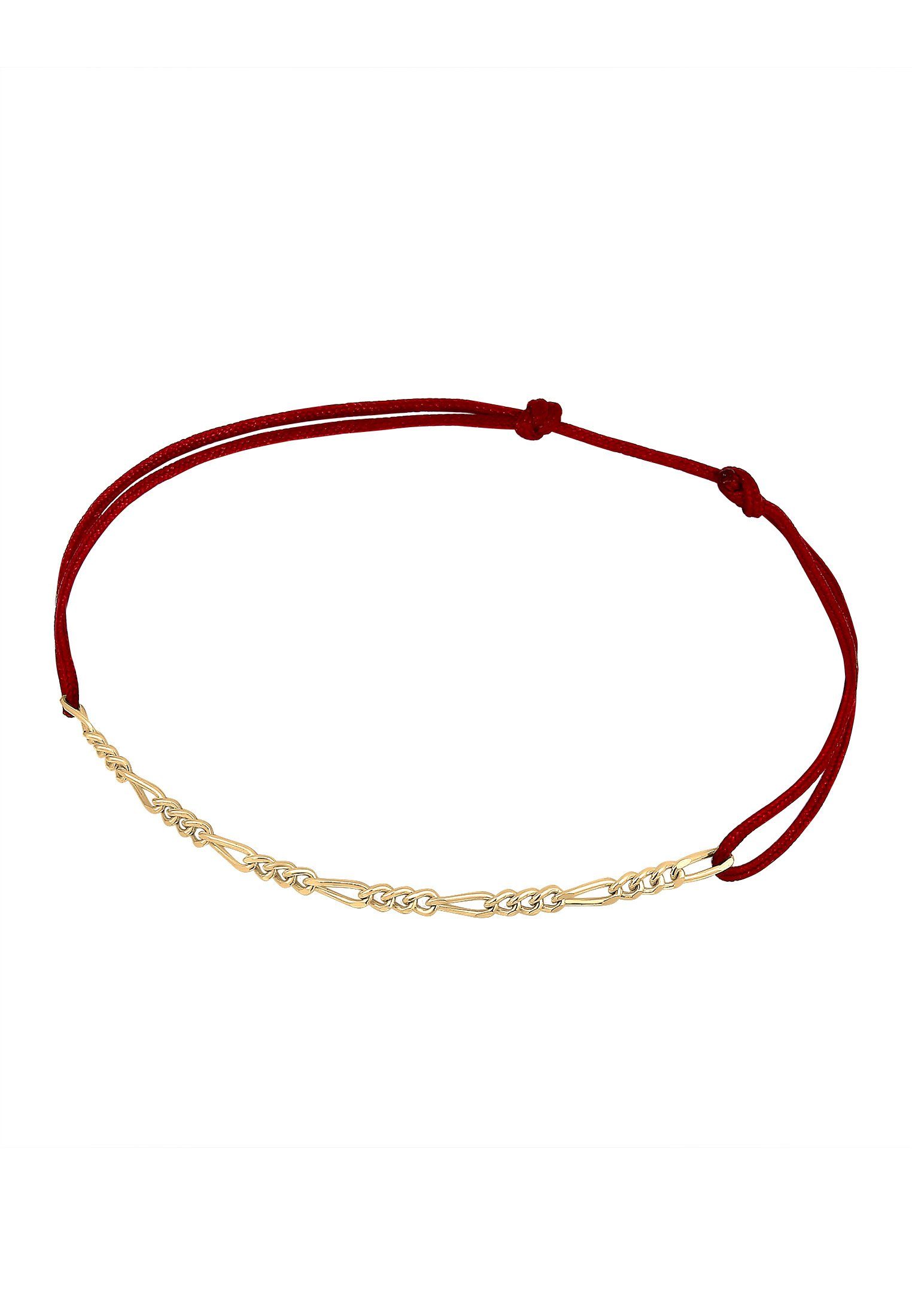 Elli Armband Figaro-Kette Rot Nylon Verstellbar günstig online kaufen