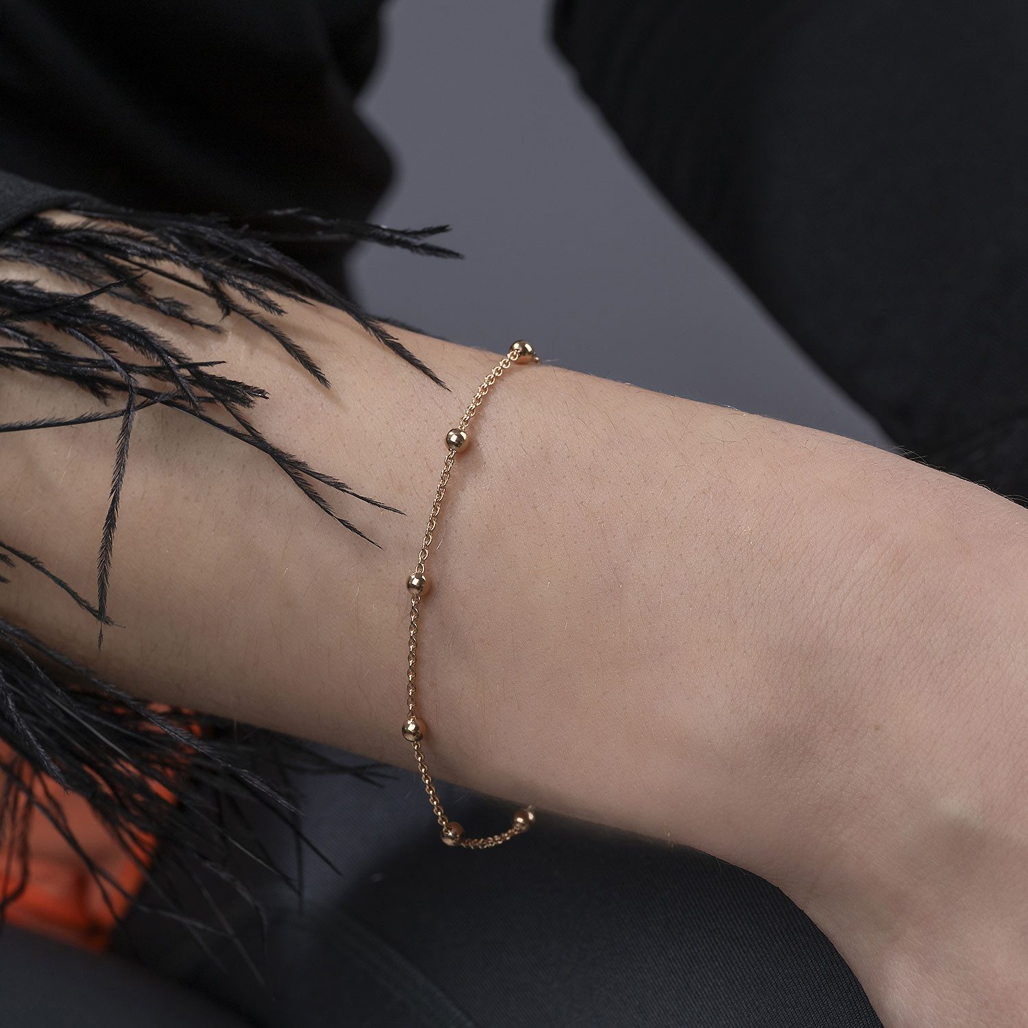 Materia Armband Kugelarmband vergoldet SA-88-Roségold, 925 Sterling Silber, günstig online kaufen