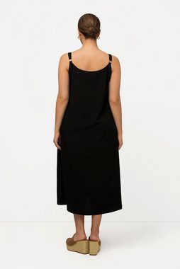 Ulla Popken Jerseykleid Midikleid verstellbare Spaghettiträger ärmellos