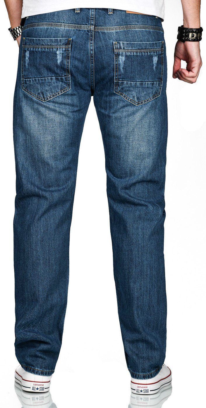 Alessandro Salvarini Straight-Jeans Herren Comfort Fit – Baumwolljeans im 5-Pocket-Style Klassische Jeans aus 100 % Baumwolle mit Knopfleiste – Bild 4 von 5
