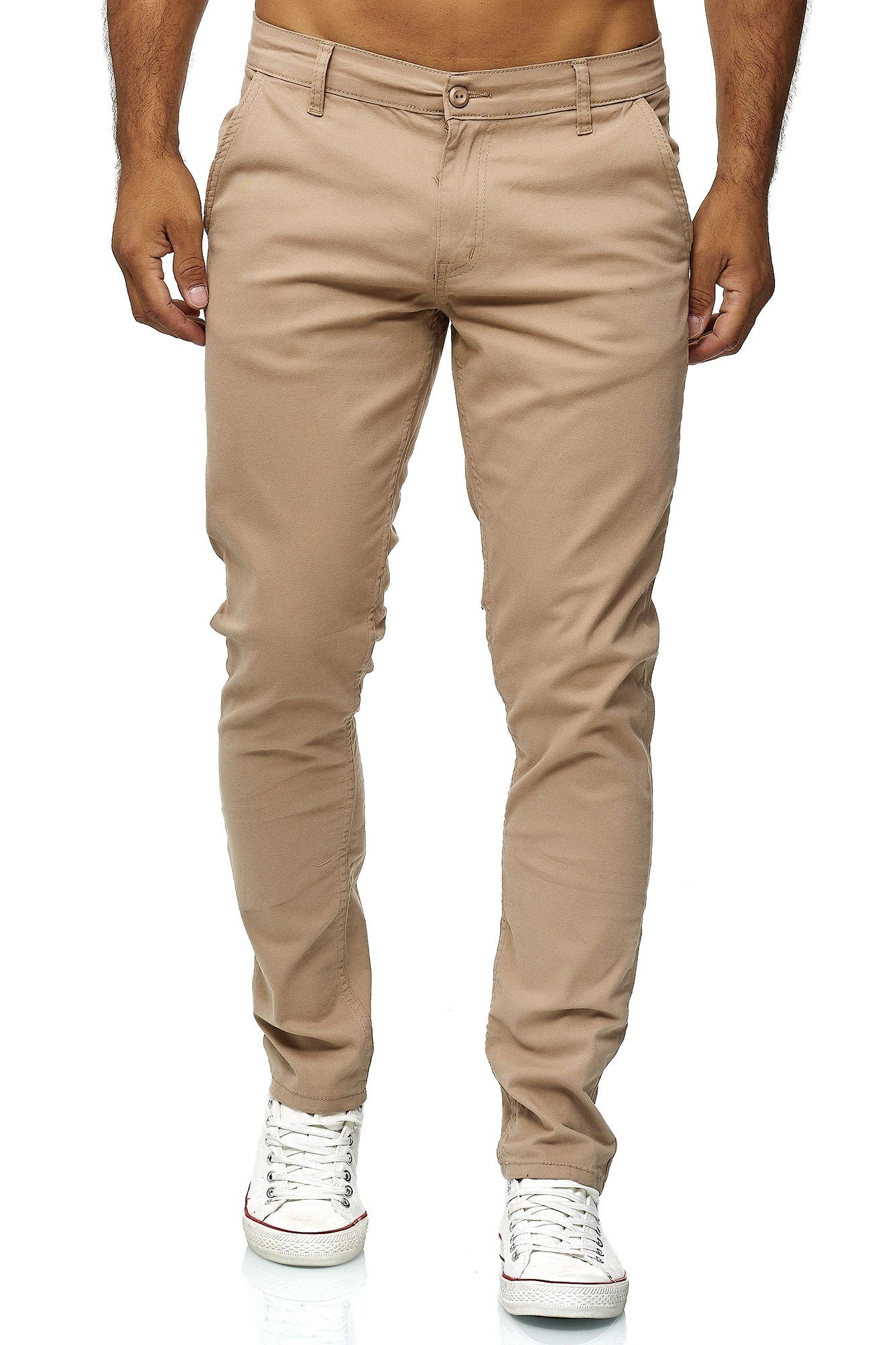 Elara Chinohose Elara Herren Chino Hose Slim Fit Stretch (1-tlg)