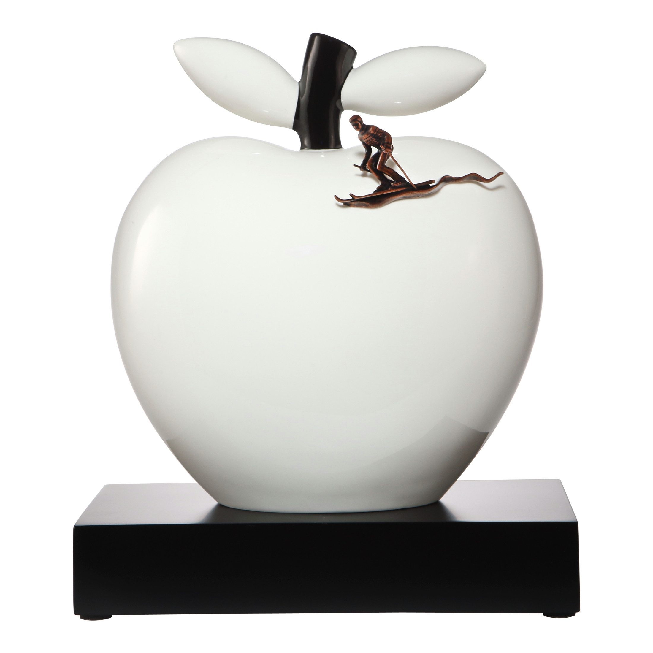 Goebel Dekofigur, Handarbeit, Weiß, Motiv: Apfel