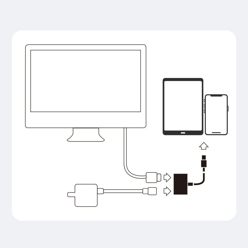 JOYROOM Videoadapter Displayadapter Bildwandler HDMI-Adapter Lightning zu Lightning, HDMI, Plug & Play, FullHD 1080p, extra Ladeanschluss