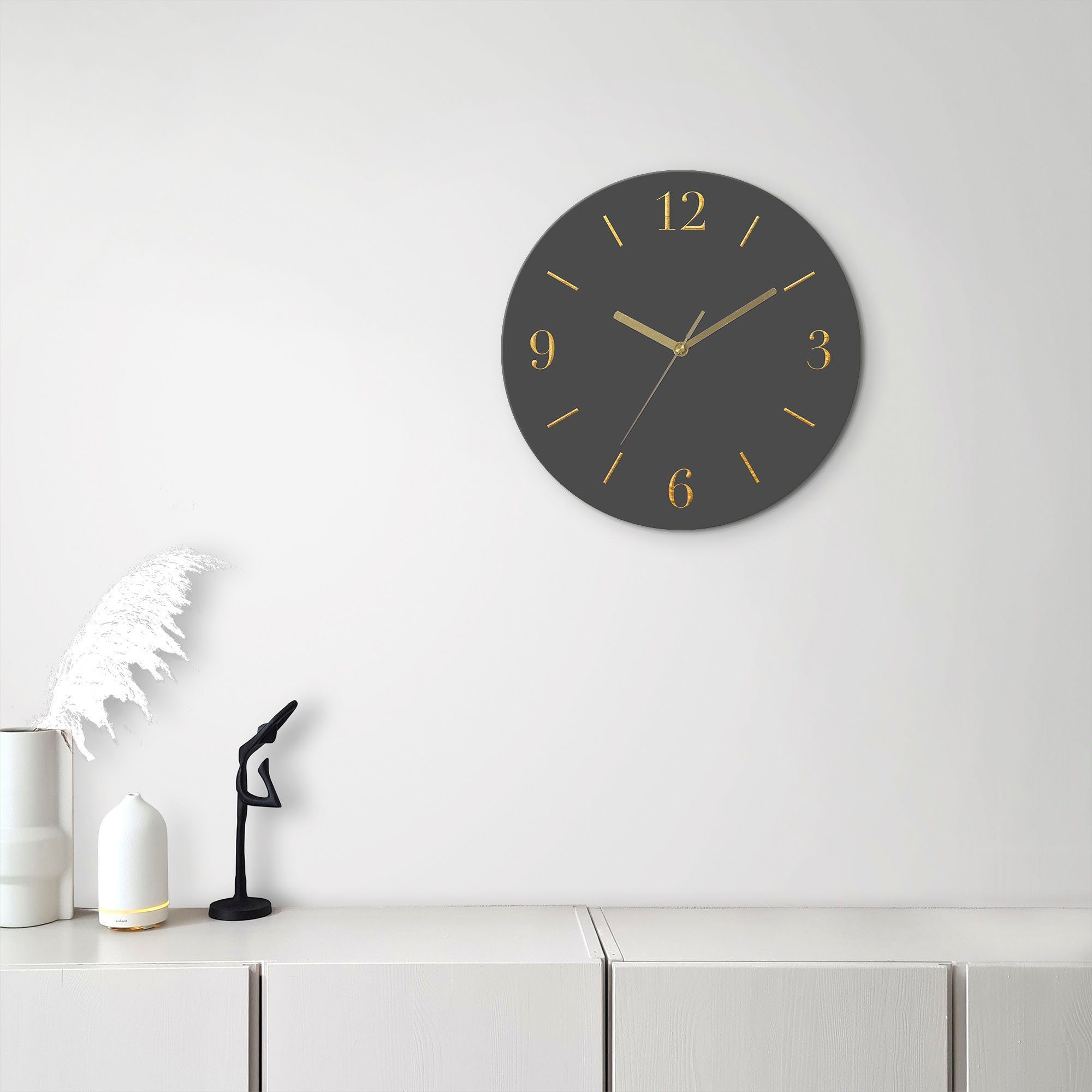 Leonique Wanduhr Aurum (wahlweise mit Quarz- oder Funkuhrwerk, lautlos ohne günstig online kaufen