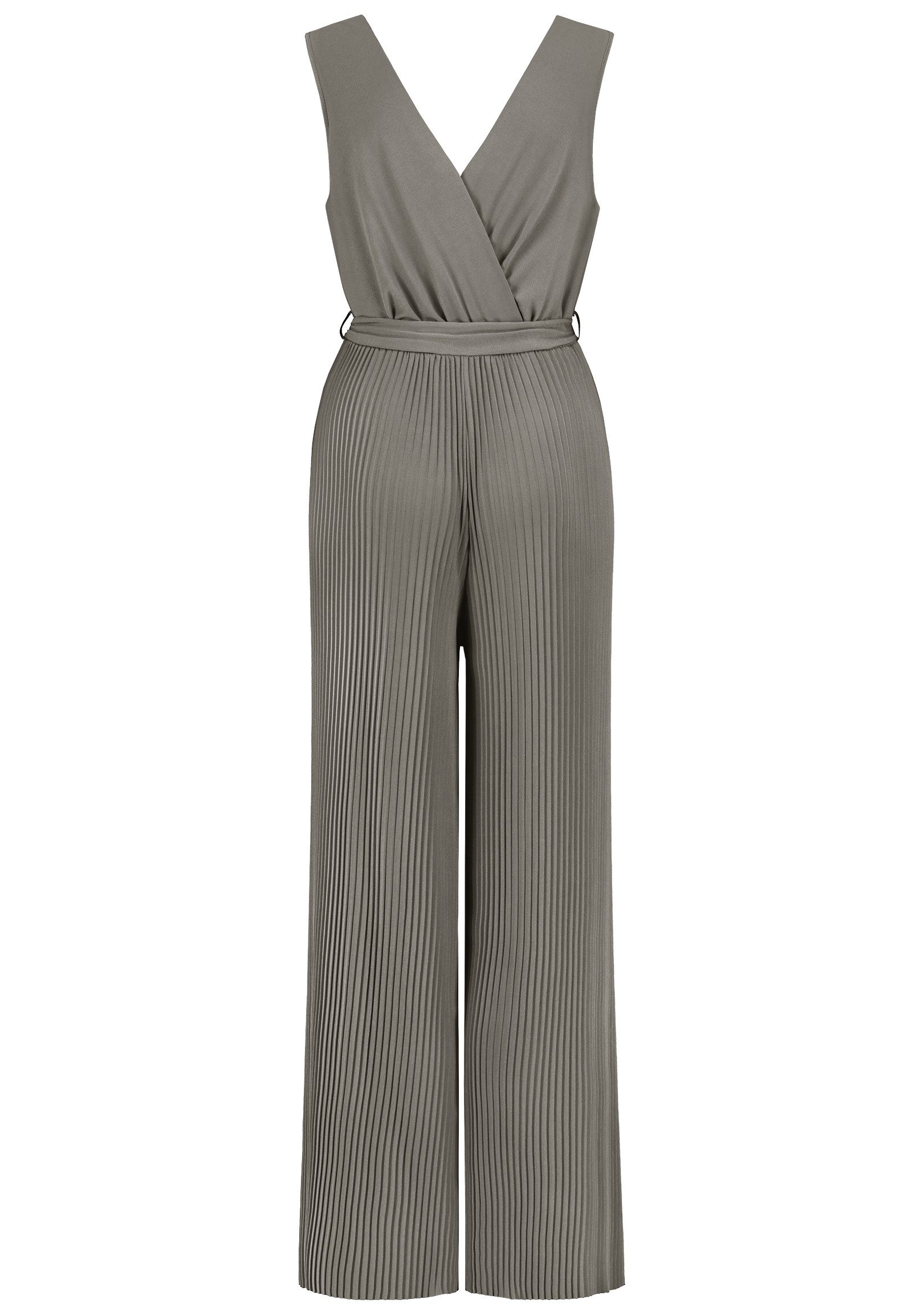 SUBLEVEL Overall Damen Overall Jumpsuit lange Hose Binde Gürtel Einteiler Plissee Hose