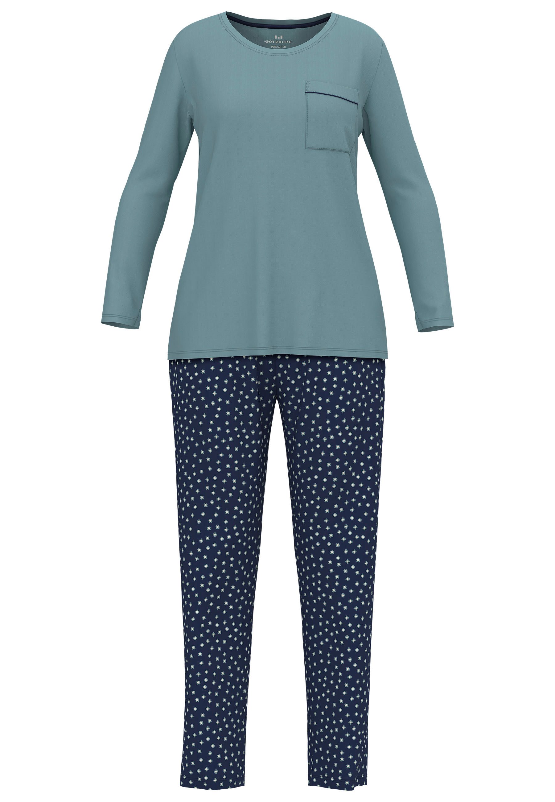 GÖTZBURG Schlafanzug Katerini (2 tlg) Rundhalsausschnitt, Langarm, lange Ho günstig online kaufen