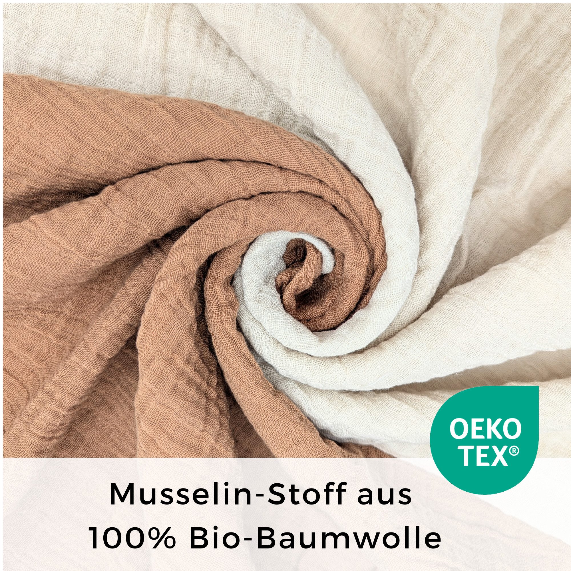 furora BABY Spucktuch Baby Mulltücher Sets (Bio-Musselin: super soft) 80x80cm oder 25x25cm, Sehr weich