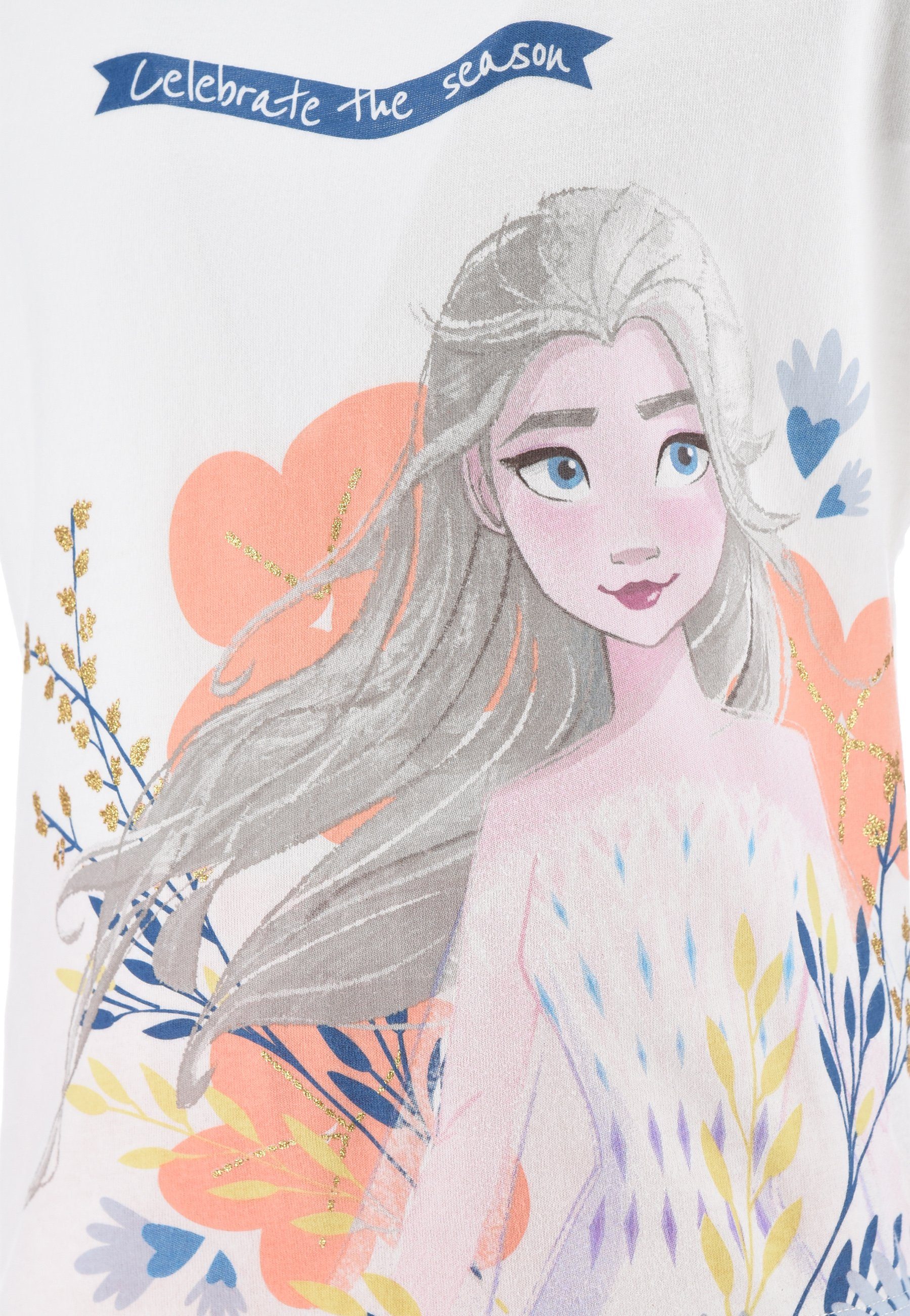 Frozen und tlg) Die Shorty (2 Schlafanzug Elsa Mädchen Anna Pyjama Eiskönigin Disney Orange