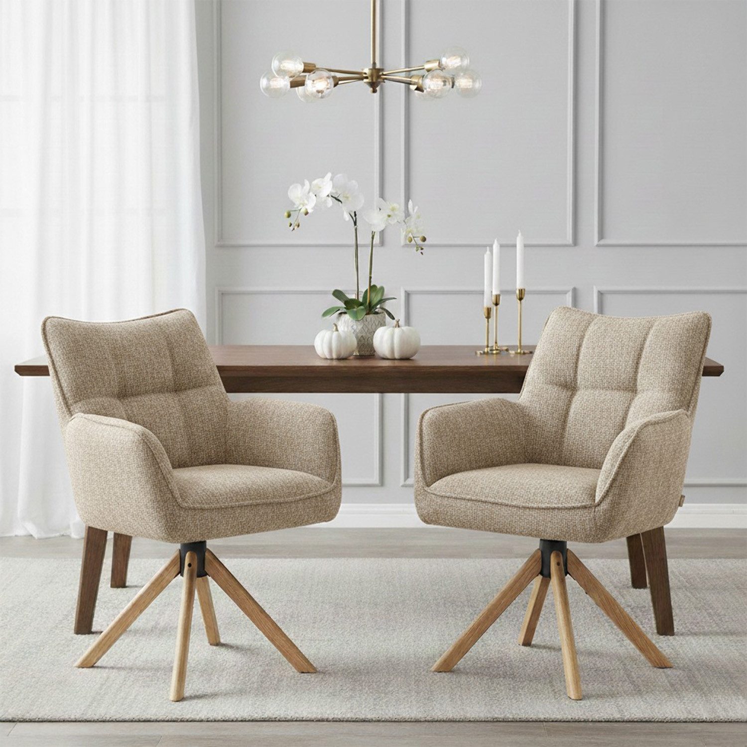 DUBI Möbel Polsterstuhl Mika-Ida 2er-Set, Federkern, günstig online kaufen