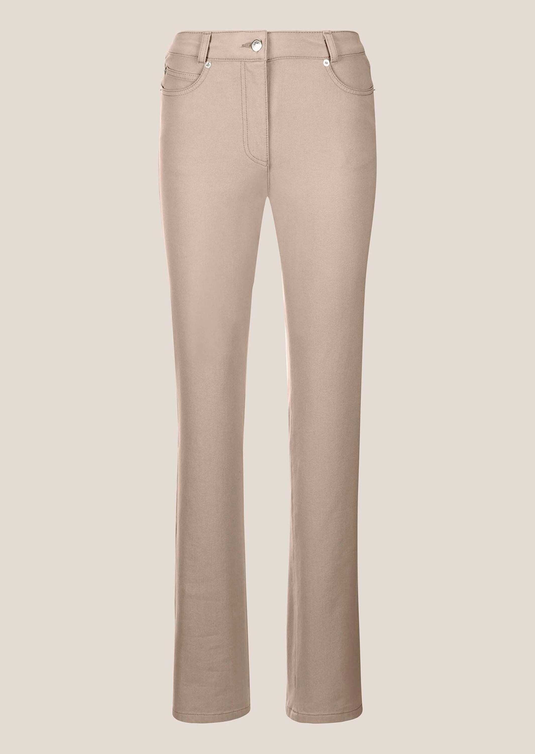 MADELEINE Gerade Jeans Schmale Jeans im Five-Pocket-Style Basichose mit Formbund, Gürtelschlaufen und Knöchellang – Bild 5 von 5