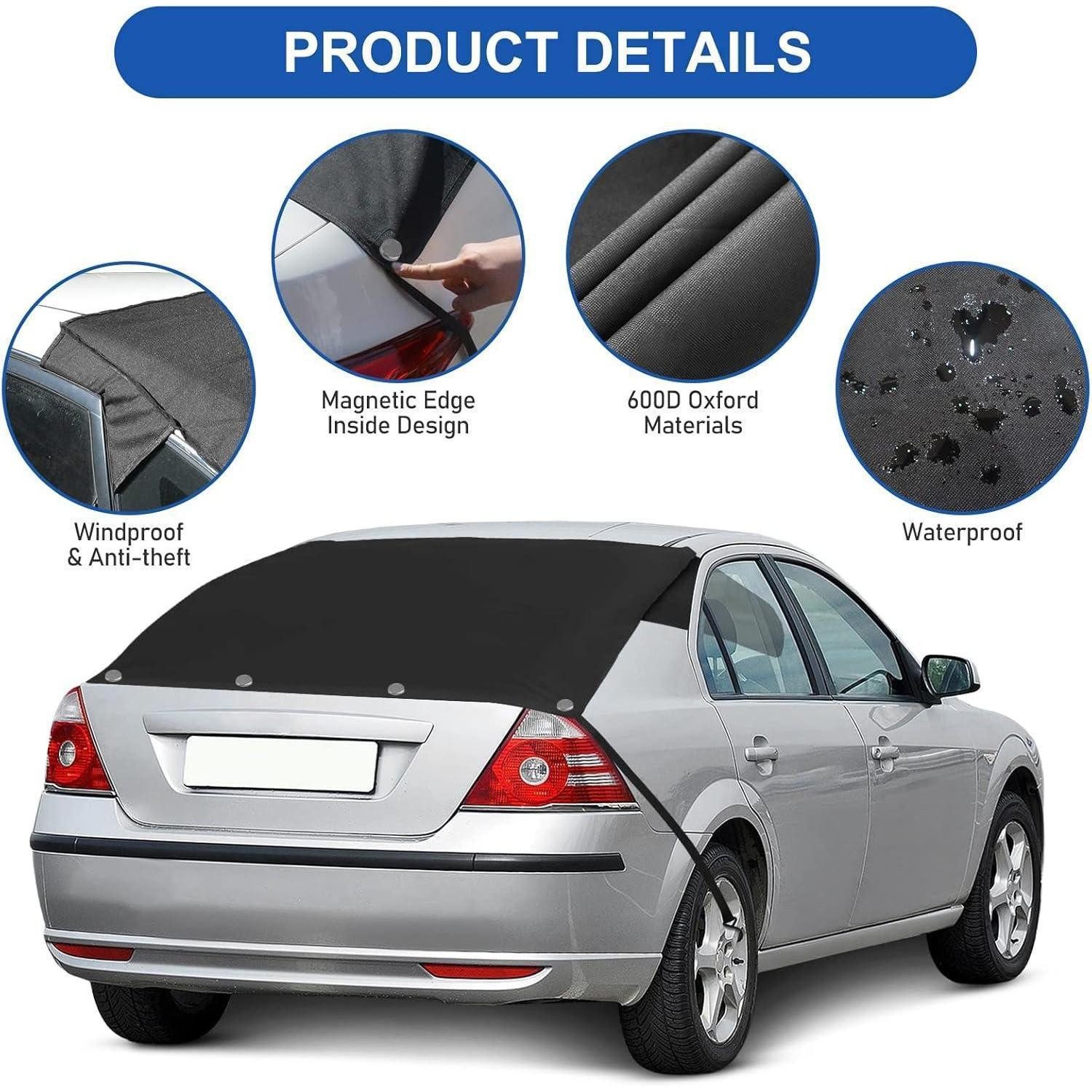 LuxusKollektion Autoplane Heckscheibenabdeckung Auto Winter Magnet Eisschutz Frostschutz