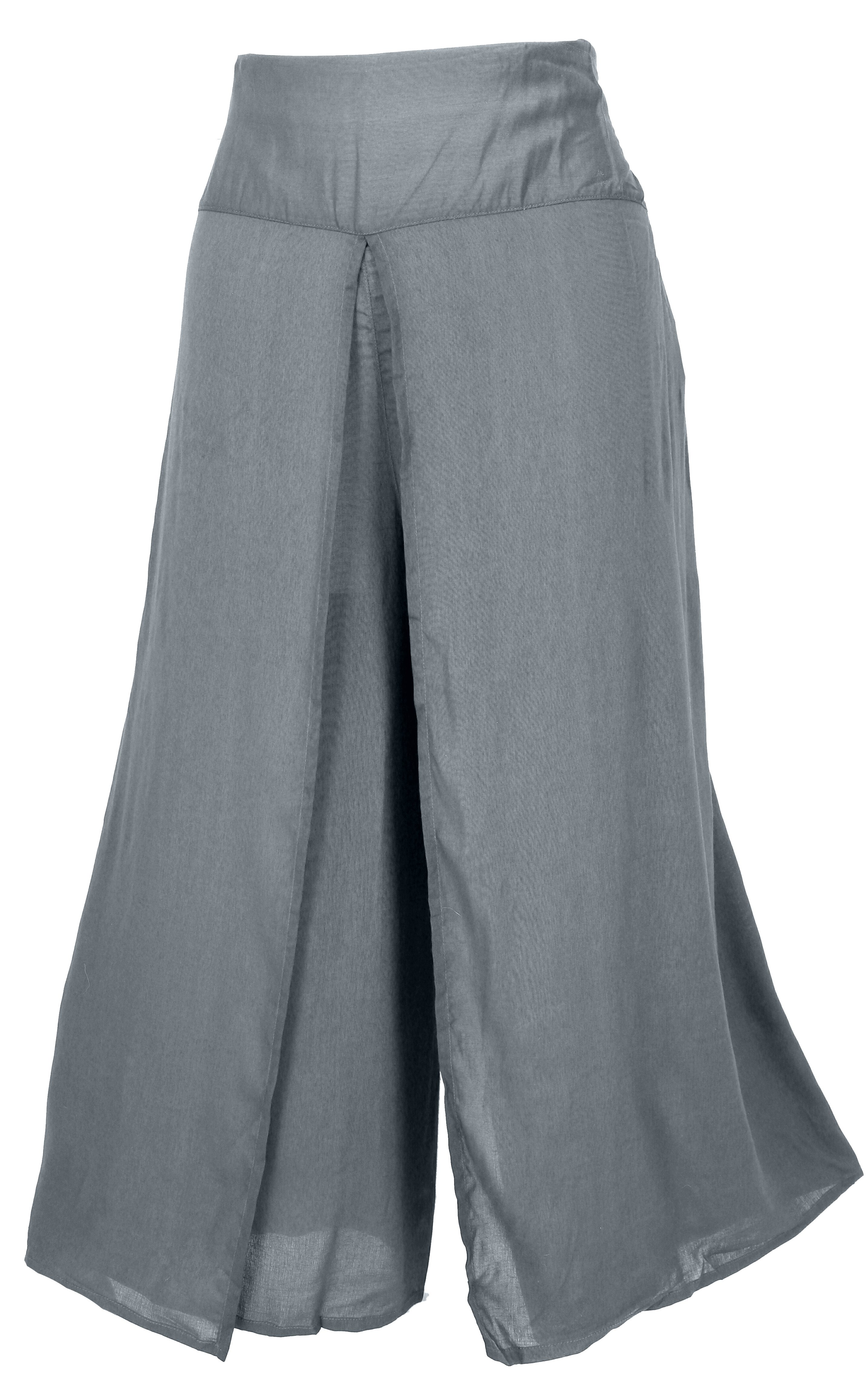 Guru-Shop Relaxhose Palazzohose, offene Boho Sommerhose, Hosenrock.. alternative Bekleidung