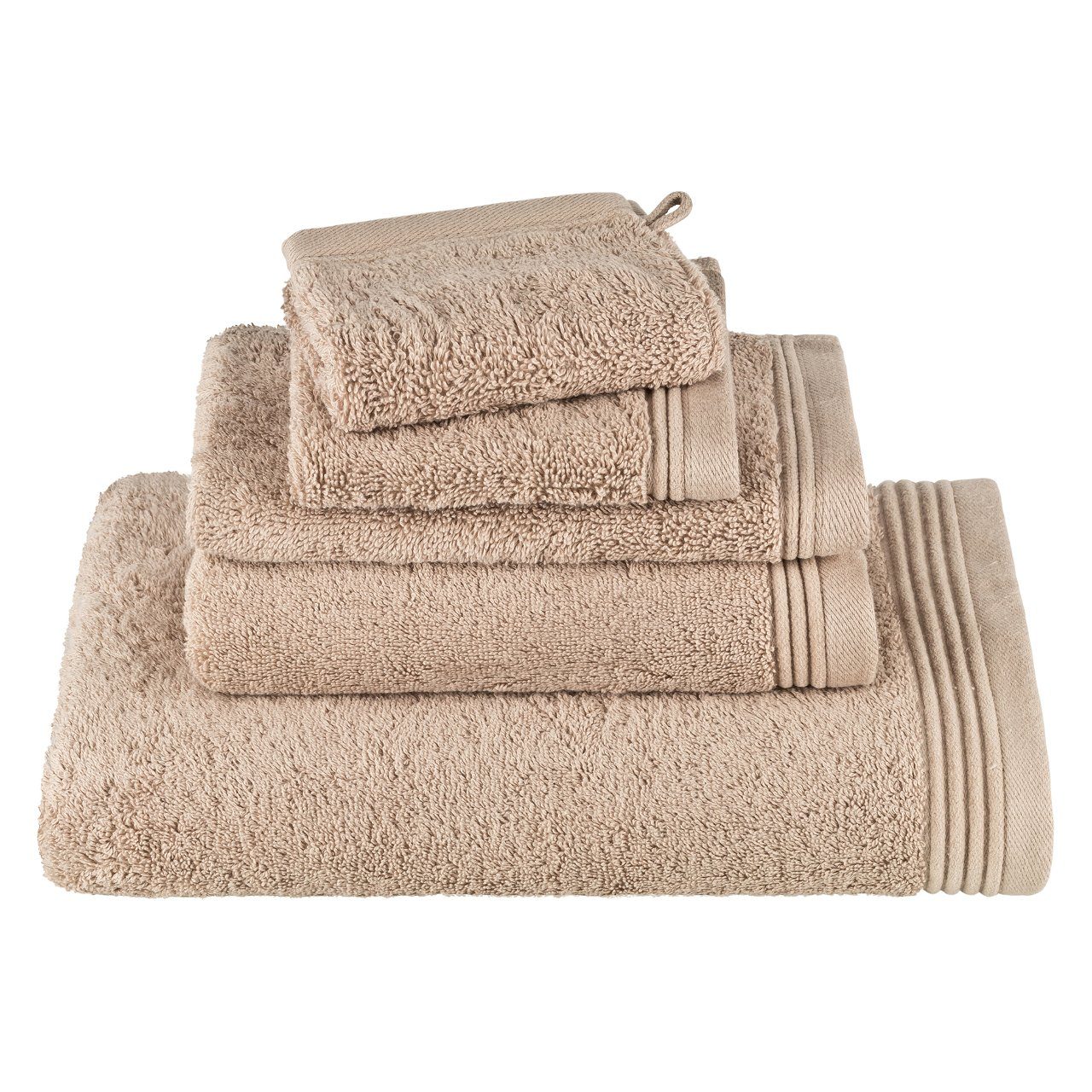 Blank Home Taupe (1-tlg) Waschhandschuh "Classic" Waschlappen