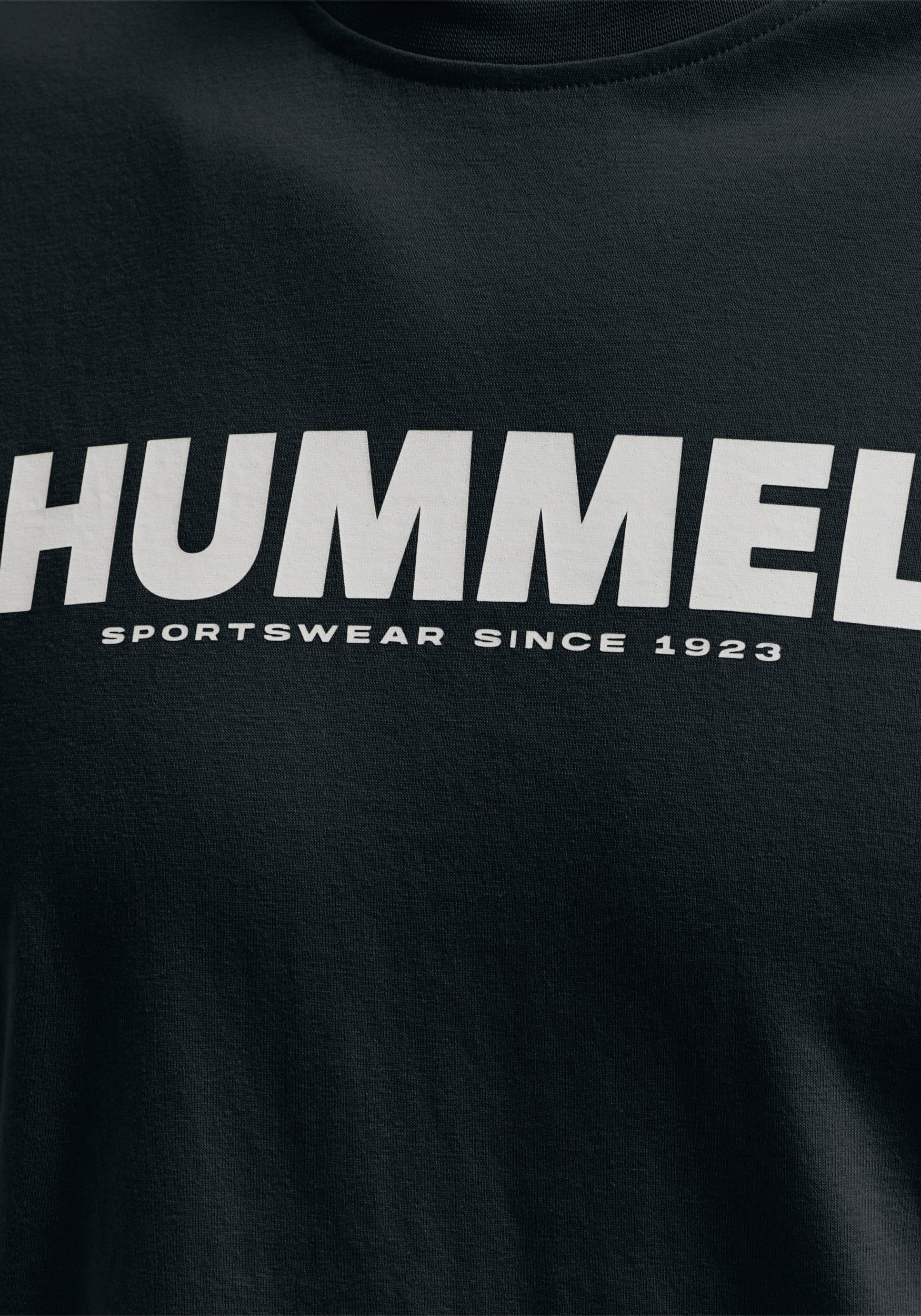 schwarz mit hummel Logo Print T-Shirt