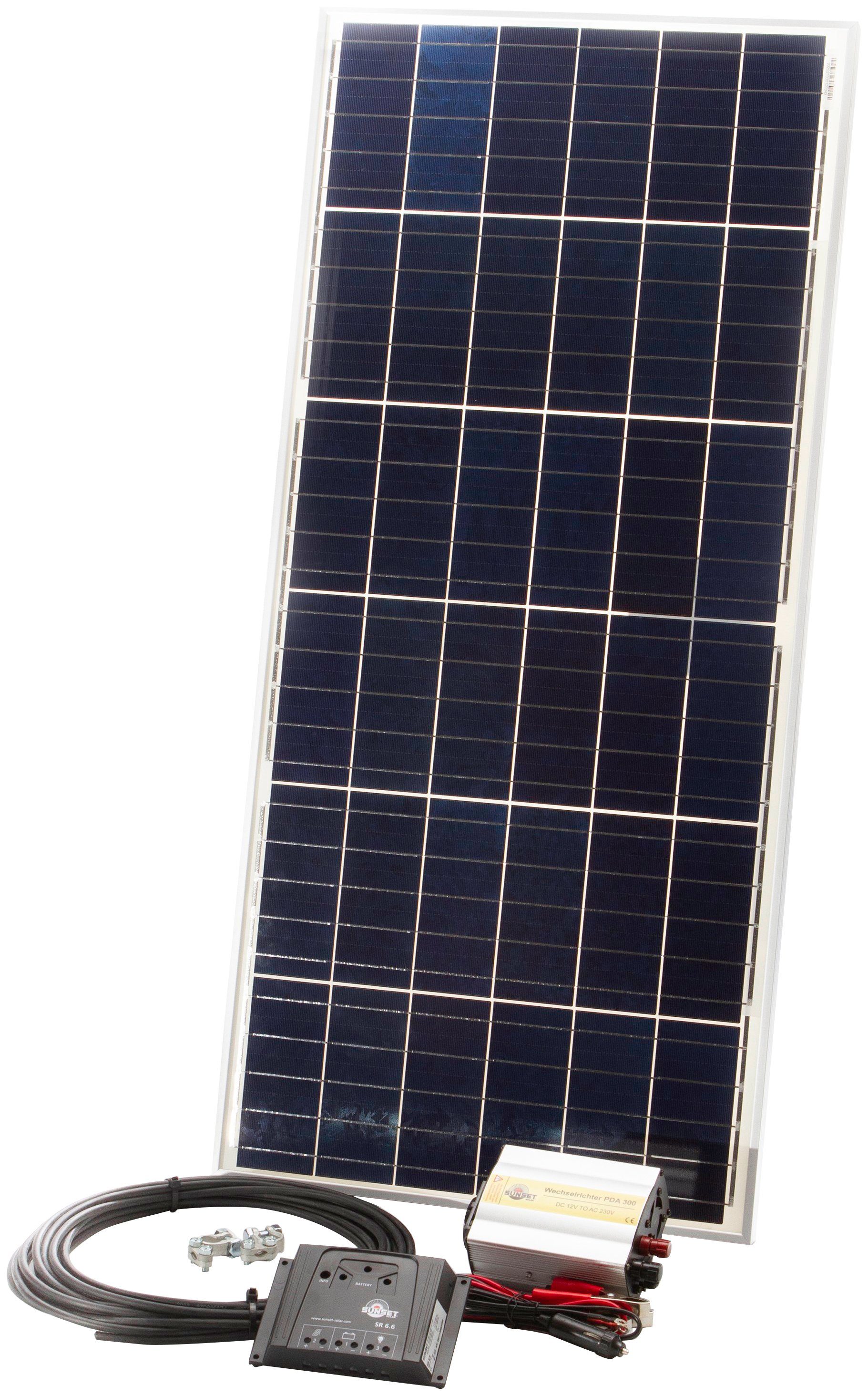 Sunset Solarmodul Einsteiger-Stomset 45 Watt, 230 V, 45 W, Polykristallin, (Set), für den Freizeitbereich