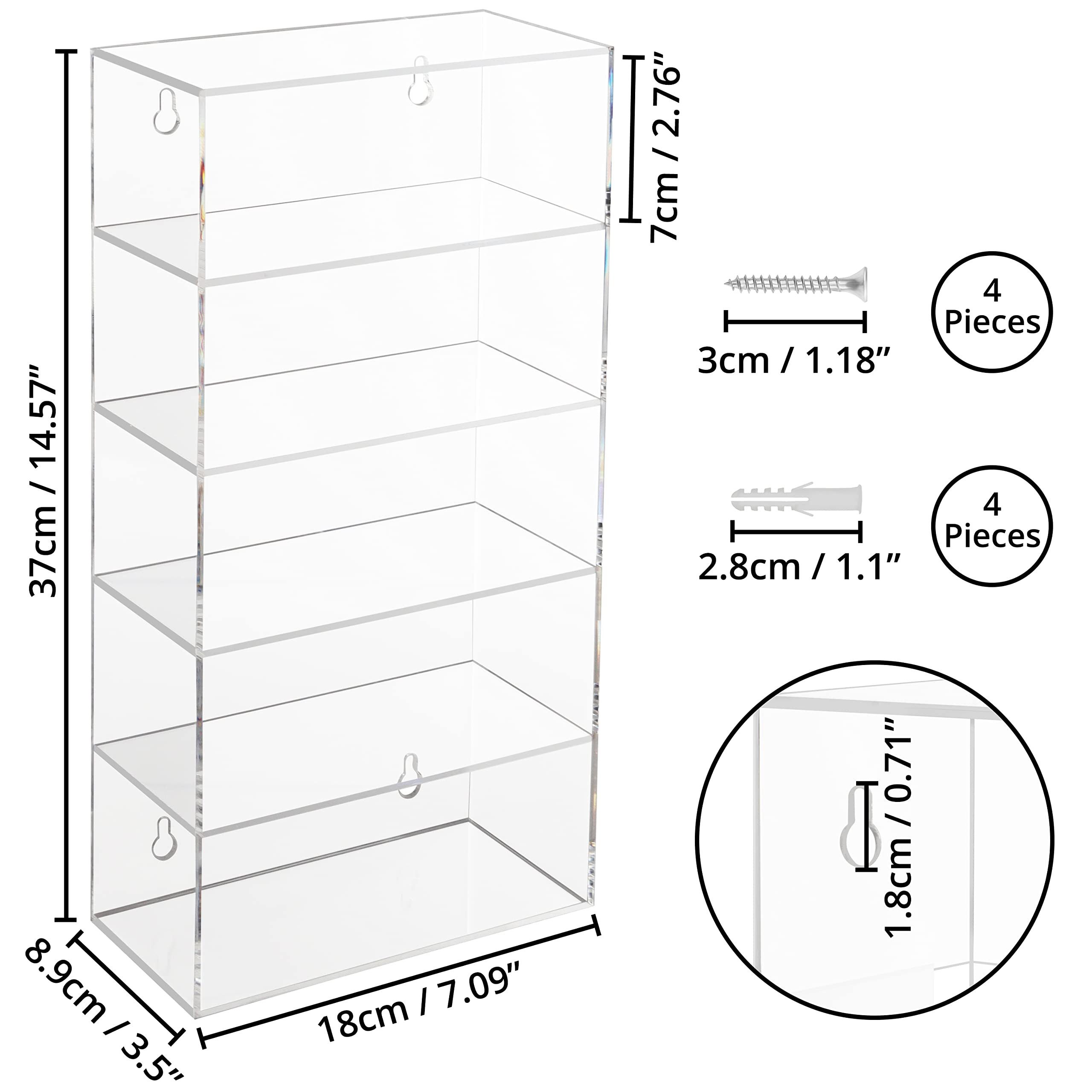 Belle Vous Wandregal Acryl Vitrine für Spielzeug - Hängendes Regal (18 x 8, günstig online kaufen