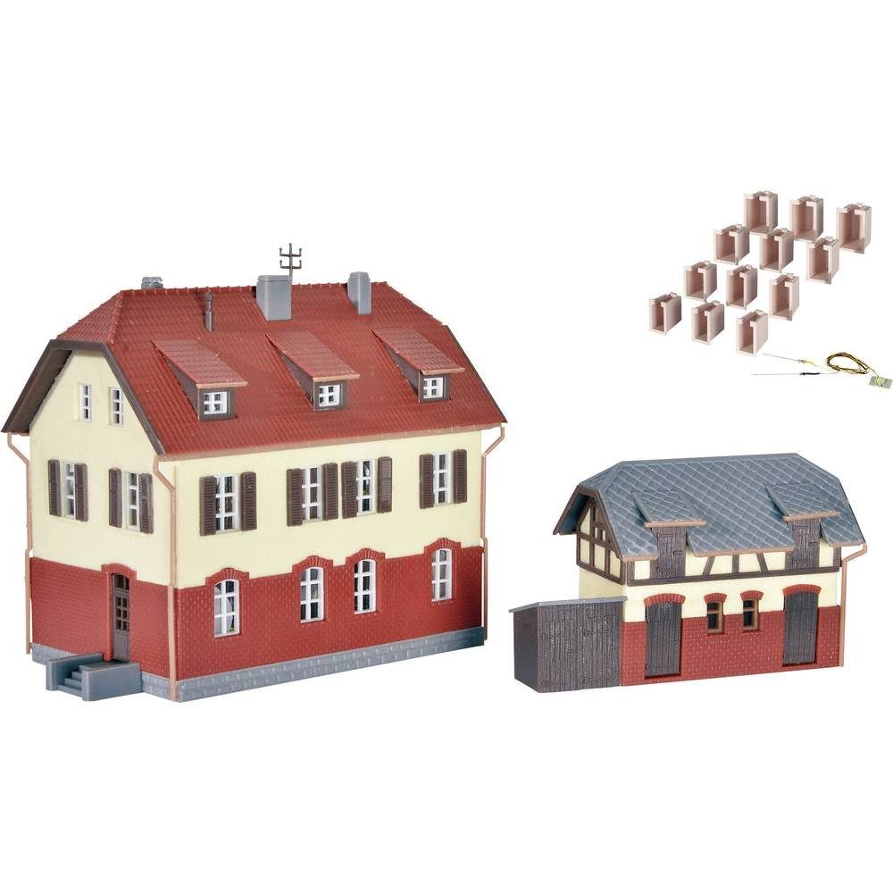 Modelleisenbahn-Set N Eisenbahnergebäude mit Nebengebäude