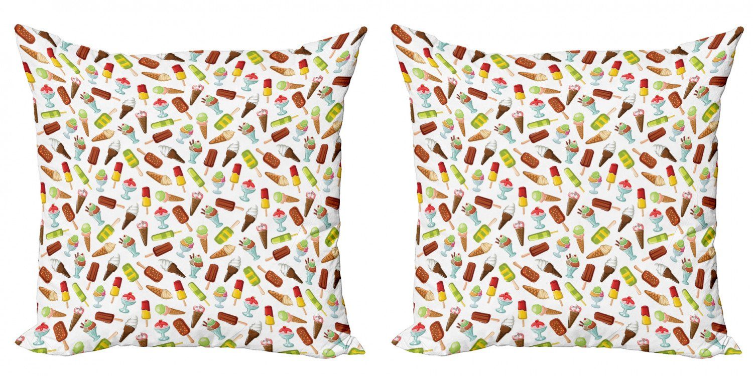 Kissenbezüge Modern Accent Eis Abakuhaus (2 Digitaldruck, Doppelseitiger Eisdesserts Stück)