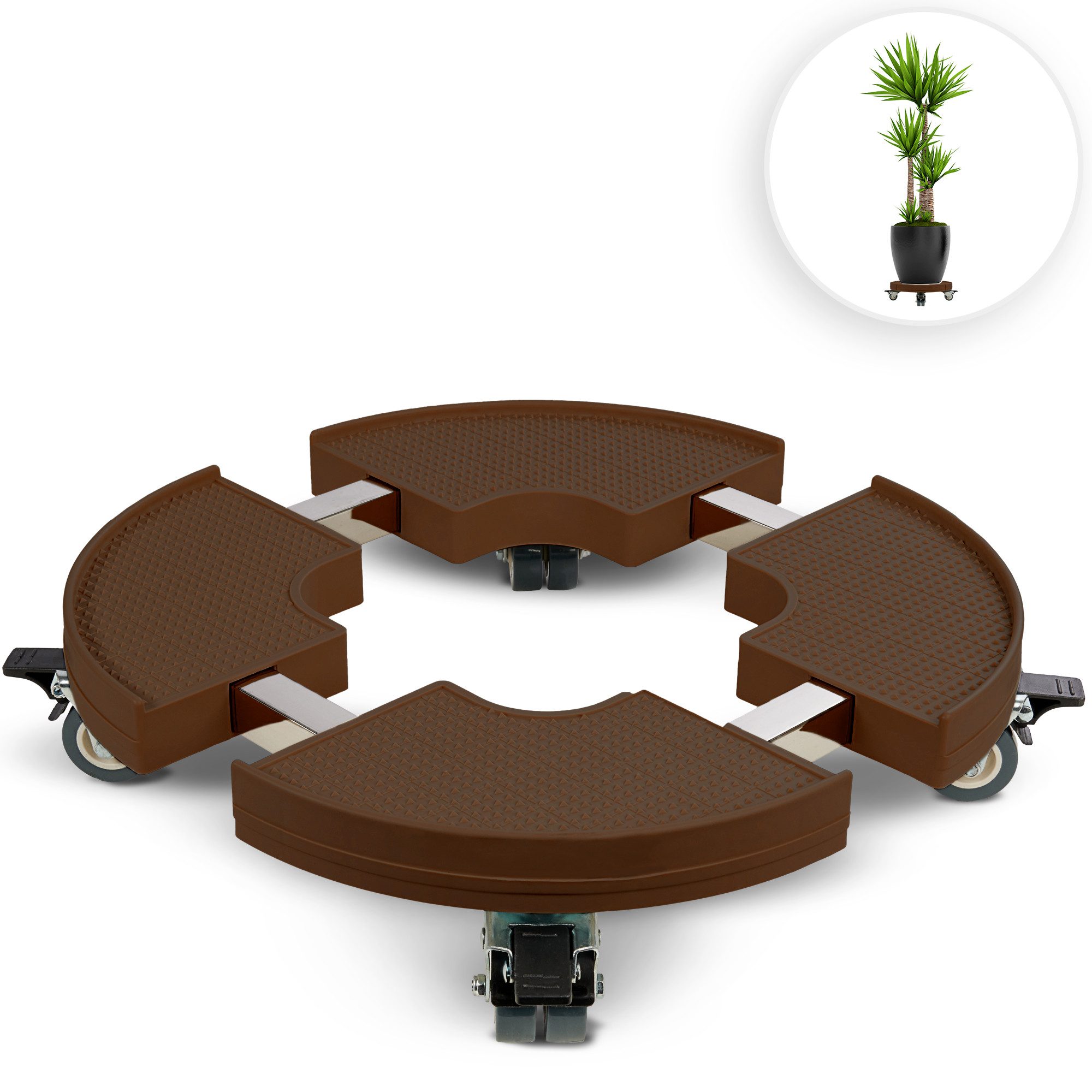 GREENTYPE Pflanzenroller GREENTYPE, Tragkraft 200 kg, Feststellbremse, 4 x günstig online kaufen