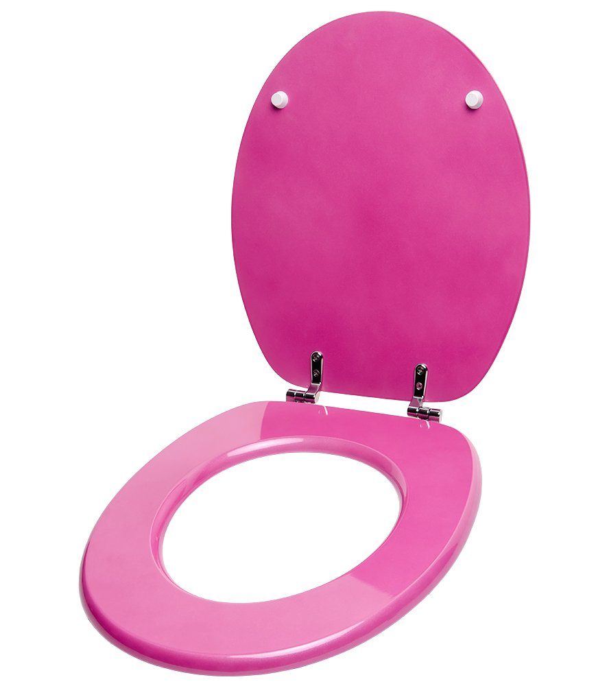 Sanilo WC-Sitz Glitzer Pink, universell, leichte Montage, hochwertig & modern