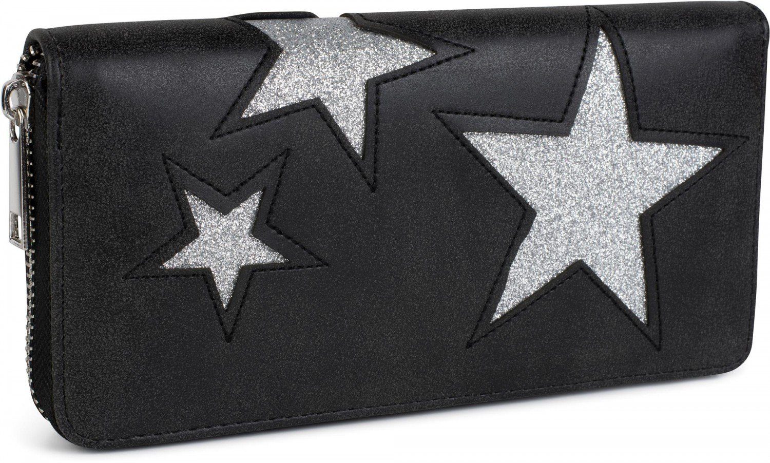 styleBREAKER Geldbörse Geldbörse mit glitzerndem Stern Cutout (1-tlg) günstig online kaufen