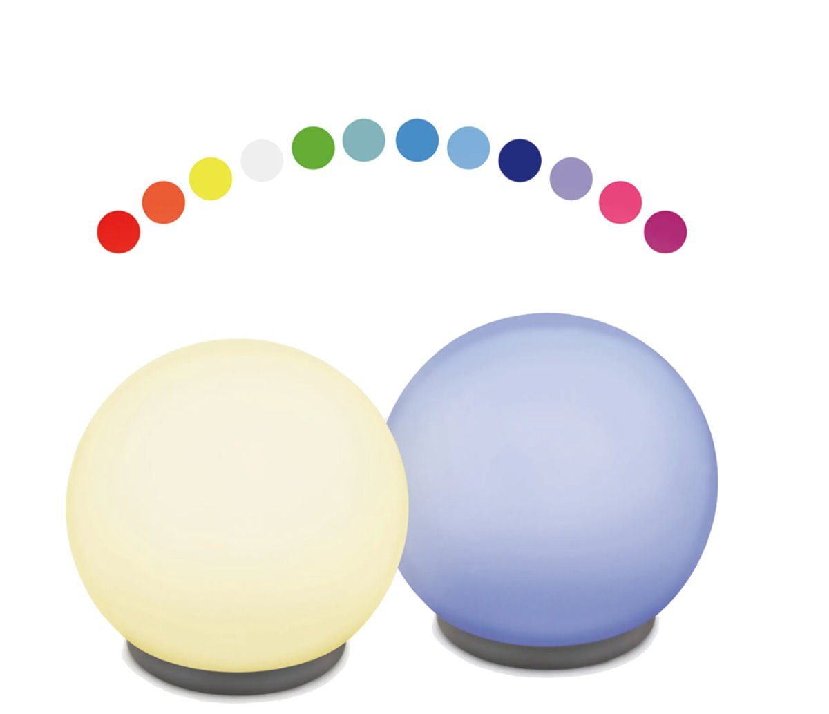 ANSMANN AG LED Gartenleuchte 2er Set, LED fest integriert, Garten Lampe Kug günstig online kaufen